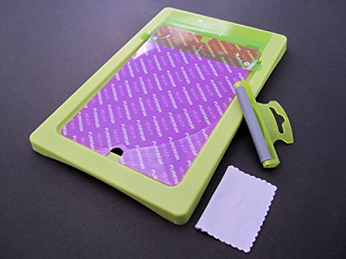 PureGear PureTek Anti-Fingerprint Roll-On Screen Protector Kit (3-Pack) with Easy Install Tray for Apple iPad Air & Air 2 - Perfect for Work, Travel & Home Use