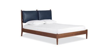 Luxury Truro Bed Frame with Premium Leather Cushions - Queen Size Modern Platform Bed for Master Bedroom, Guest Room & Home Decor