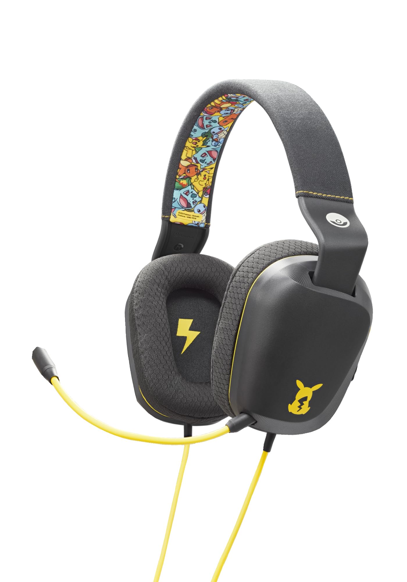 PowerA Wired Stereo Gaming Headset for Nintendo Switch - Officially Licensed Pokémon: Kanto Friends Design, 3.5mm Audio Jack, Comfortable Over-Ear Headphones - Perfect for Switch Gaming, Online Play & Travel