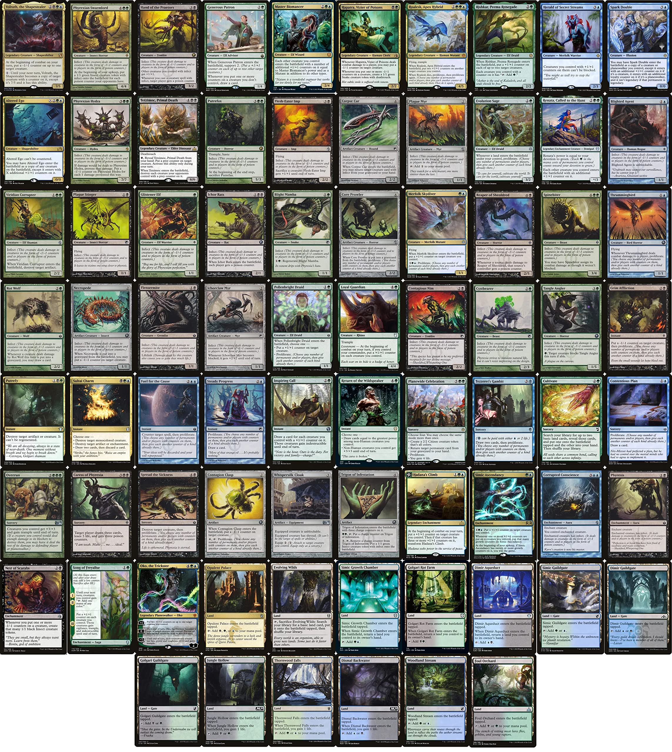 Elite Infect Commander Deck - Sultai (Black Green Blue) - 100 Card EDH MTG Deck - Powerful Custom Magic The Gathering Cards - Perfect for Competitive Commander Games & Tournaments