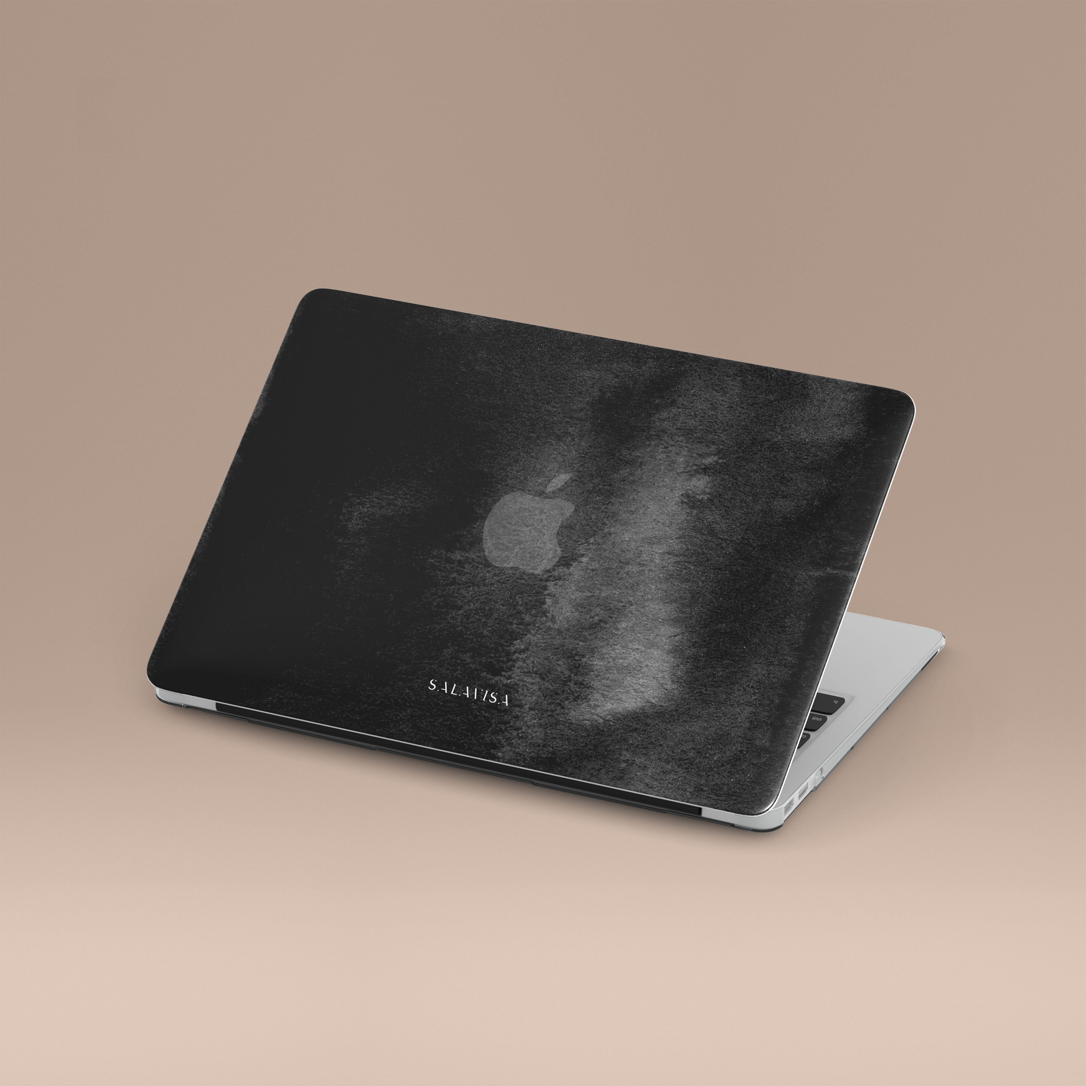 Premium Black Watercolor MacBook Case - Durable Protective Cover for MacBook Air & Pro - Perfect for Work, Travel & Creative Professionals