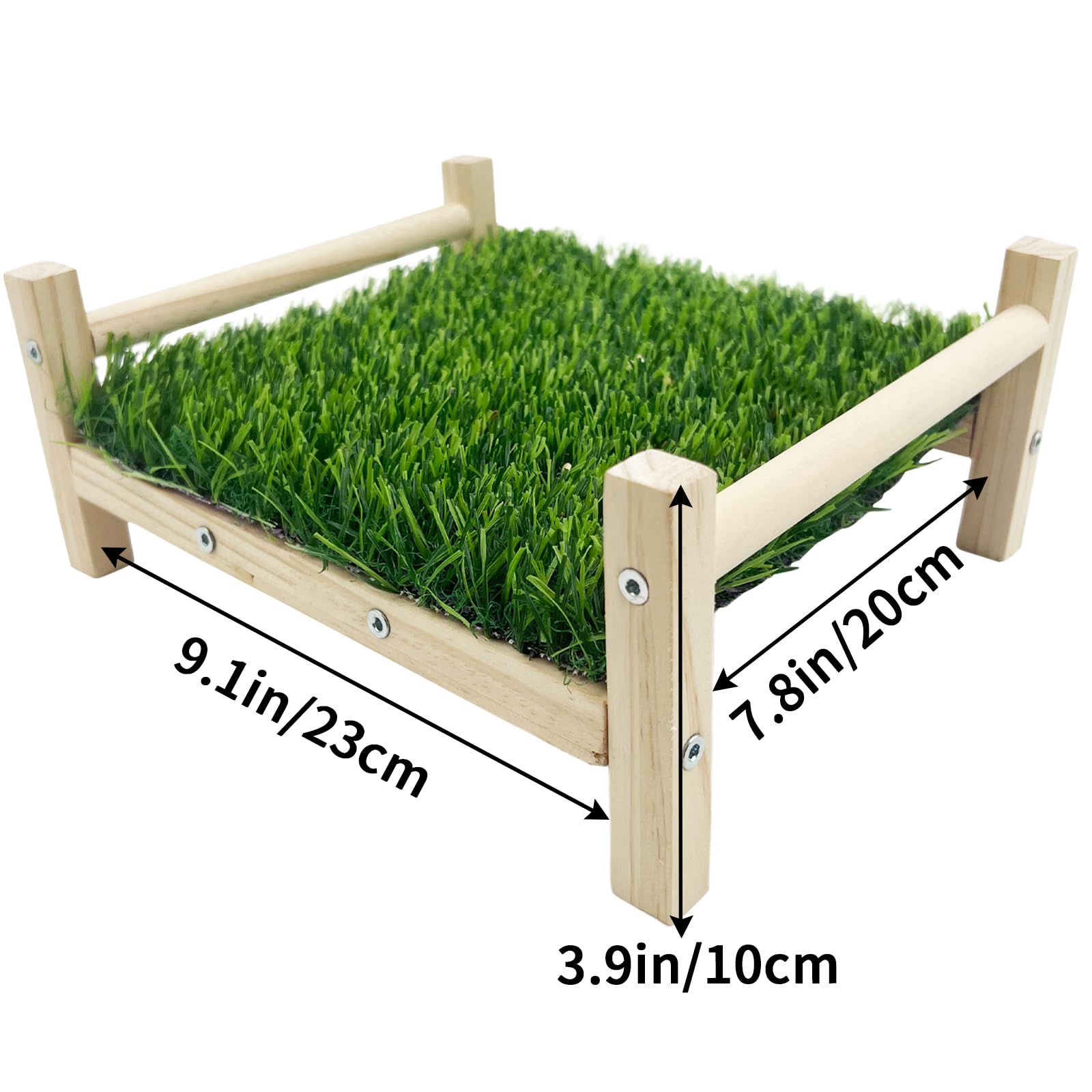 FlidRunest Wooden Rat Foraging Toys - Safe & Natural Chew Enrichment Activity for Pet Rats - Artificial Grass Foraging Mat & Hanging Bed - Perfect for Cage Entertainment & Boredom Relief - Ideal for Small Animal Mental Stimulation & Playtime