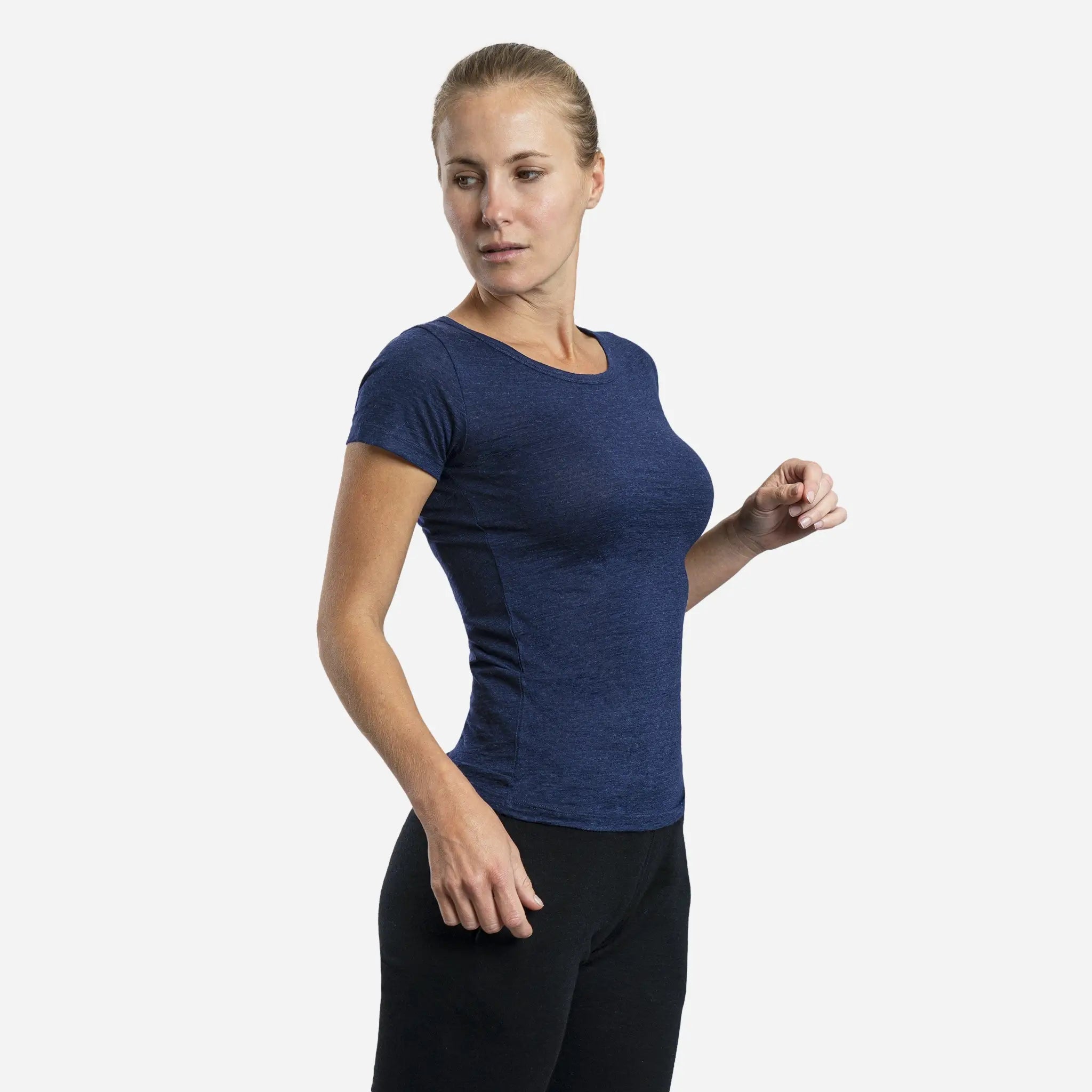 Ultralight Women's Alpaca Wool T-Shirt - 160 GSM Soft Crew Neck Tee for Travel, Hiking & Everyday Comfort