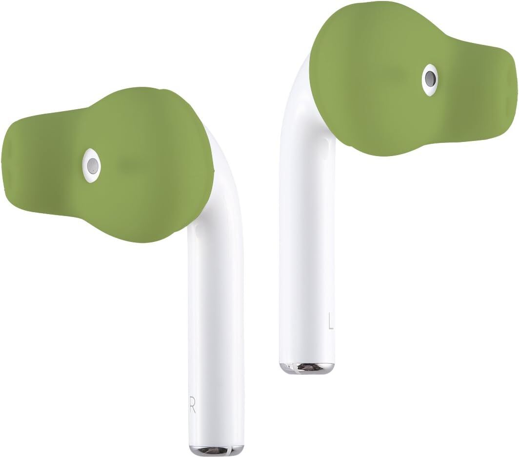 ACOUS Design Purest Earbuds Covers - Olive Gray | Soft Silicone Ear Tips for Noise Isolation | Perfect for Workouts, Commuting & Travel