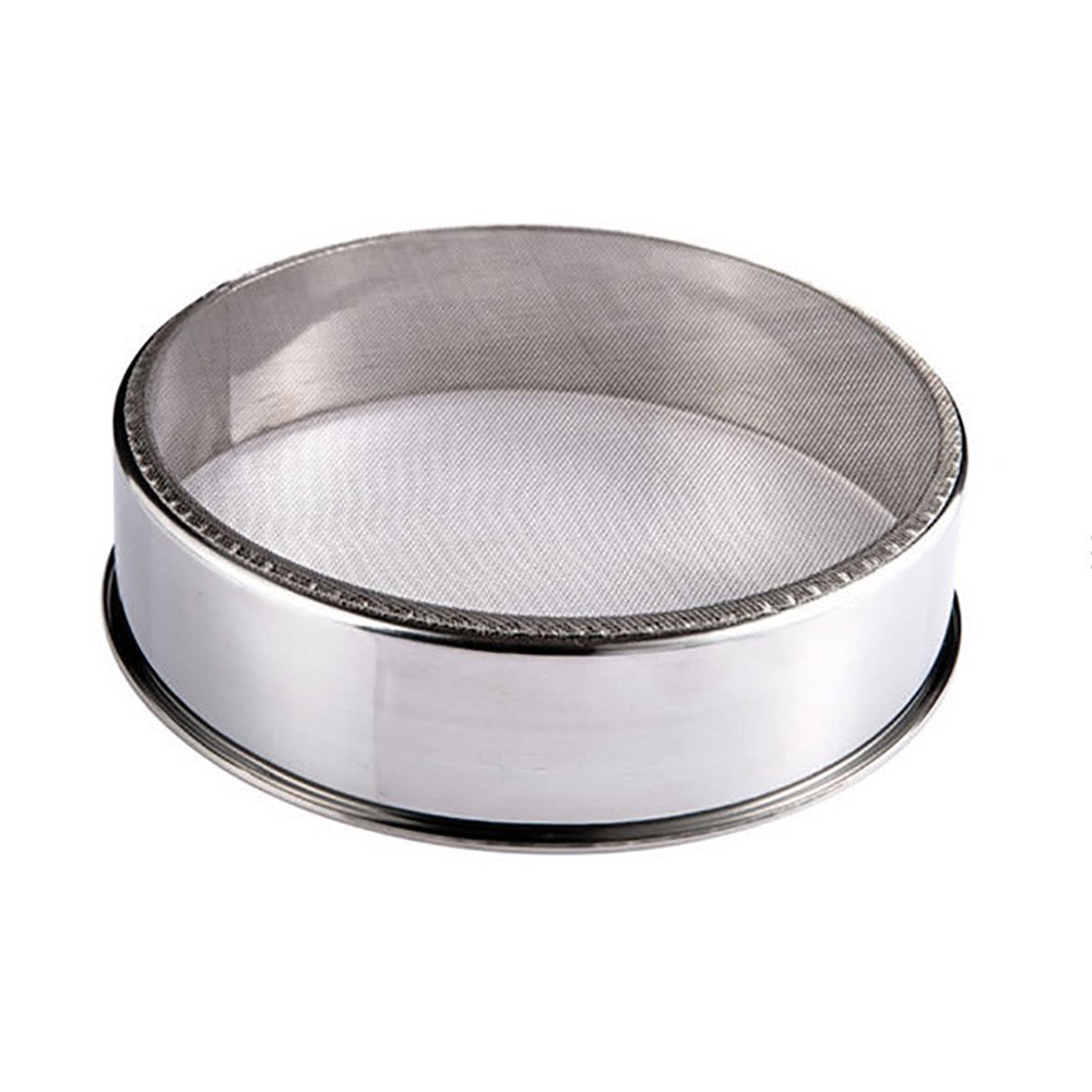 Premium Stainless Steel Fine Mesh Strainer - 3 Inch Round Flour Sifter for Baking, Powdering & Straining | Durable Kitchen Sieve for Cake, Pastry & Spice Use