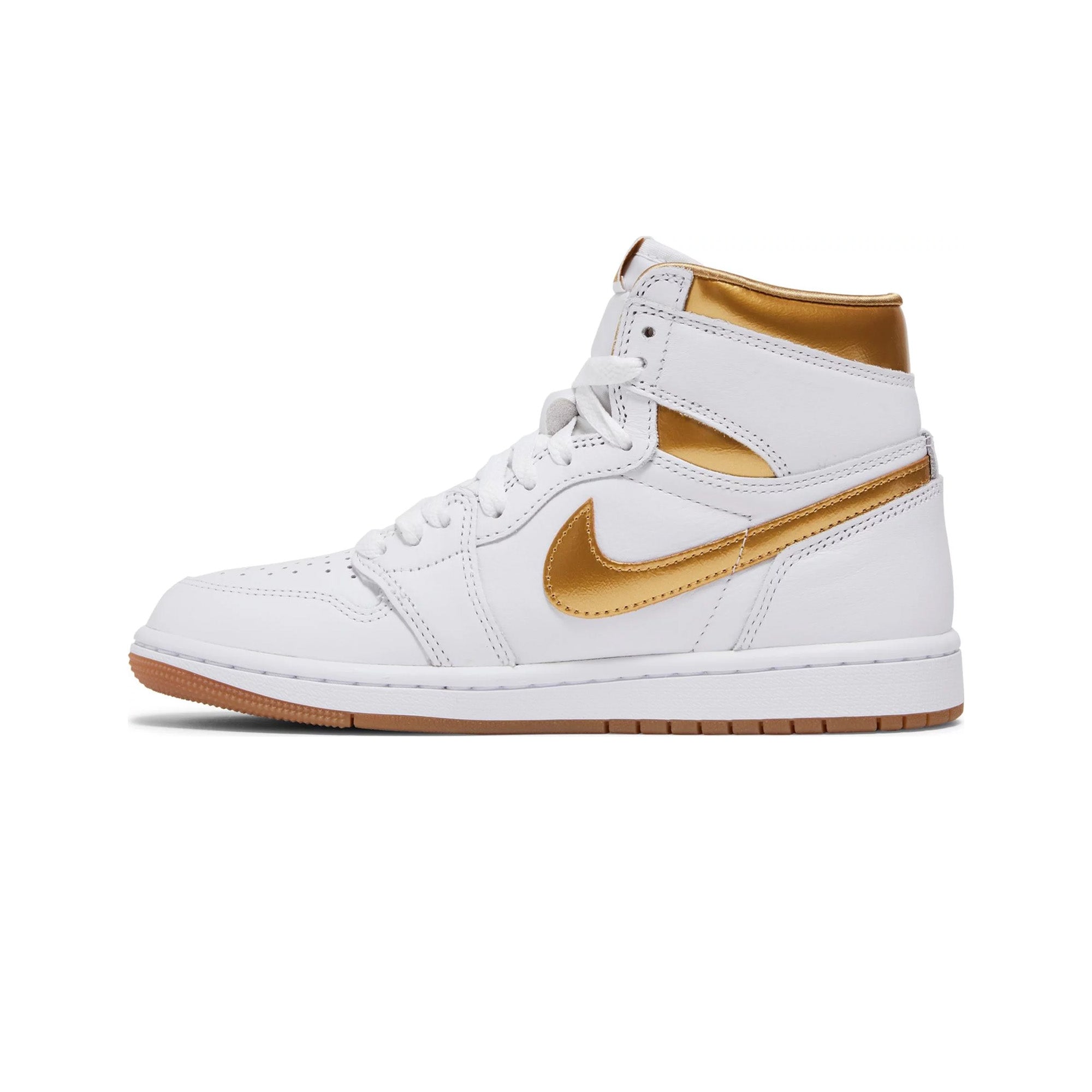 Air Jordan 1 High OG 'Metallic Gold' Women's Sneakers (2024) - Retro Basketball Shoes for Women, Fashion Streetwear & Gym Workout