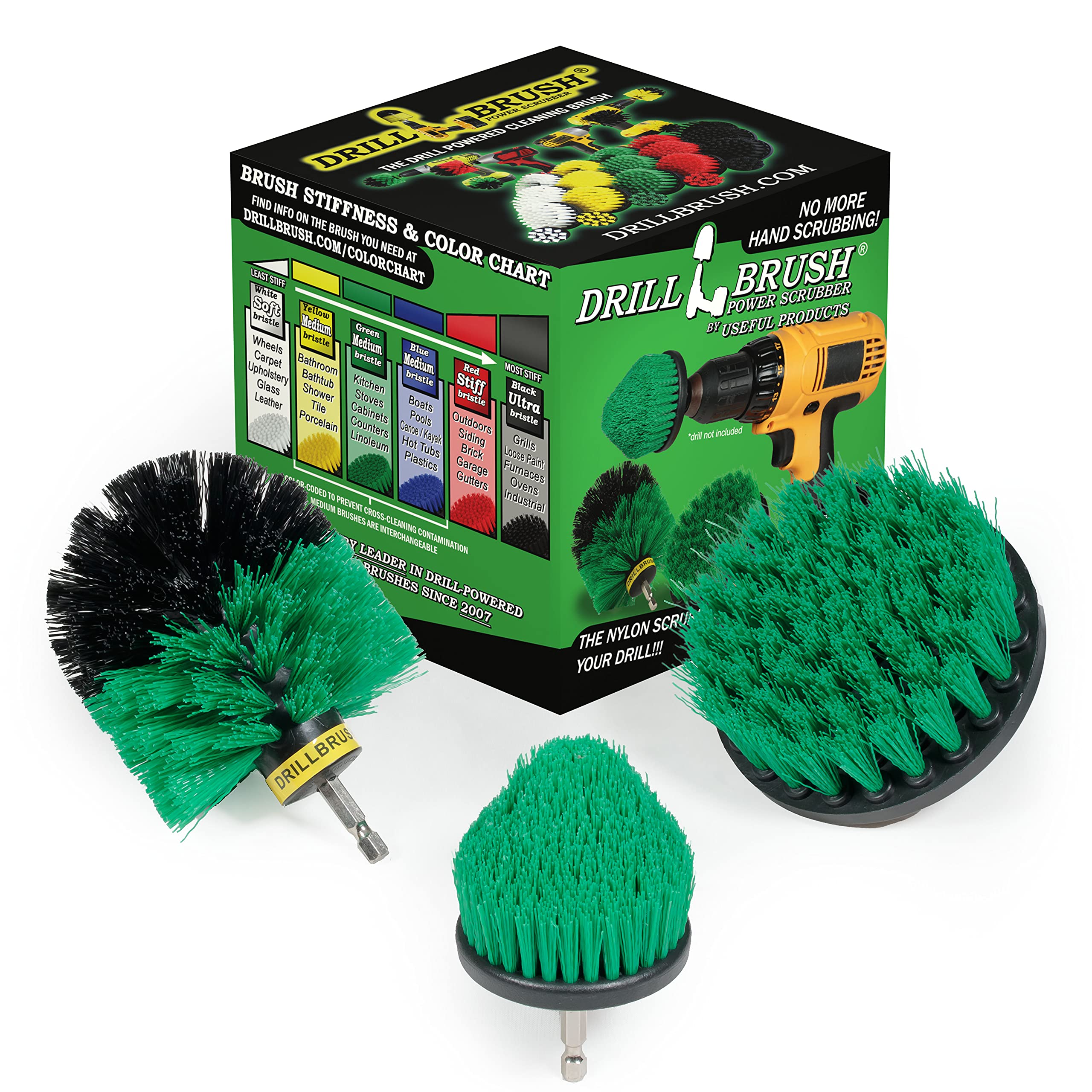 Best Kitchen Cleaning Supplies Set - Heavy Duty Scrubbing Brushes for Stove, Oven & Fridge - Drill Powered Cleaning Kit with Stove Top Cleaner - Essential Home Kitchen Accessories for Deep Cleaning & Stain Removal - Perfect for Daily Kitchen Maintenance, Tough Grease Removal & Appliance Cleaning