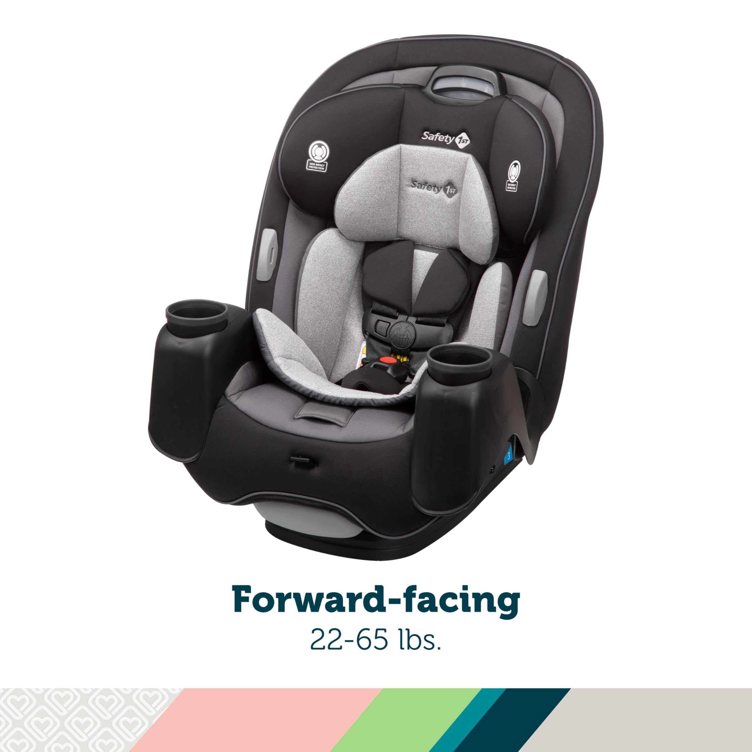 Safety 1st Crosstown DLX All-in-One Convertible Car Seat for Infants to Toddlers (10-100 lbs), Lavender - Premium Safety & Comfort for Travel, School & Family Road Trips