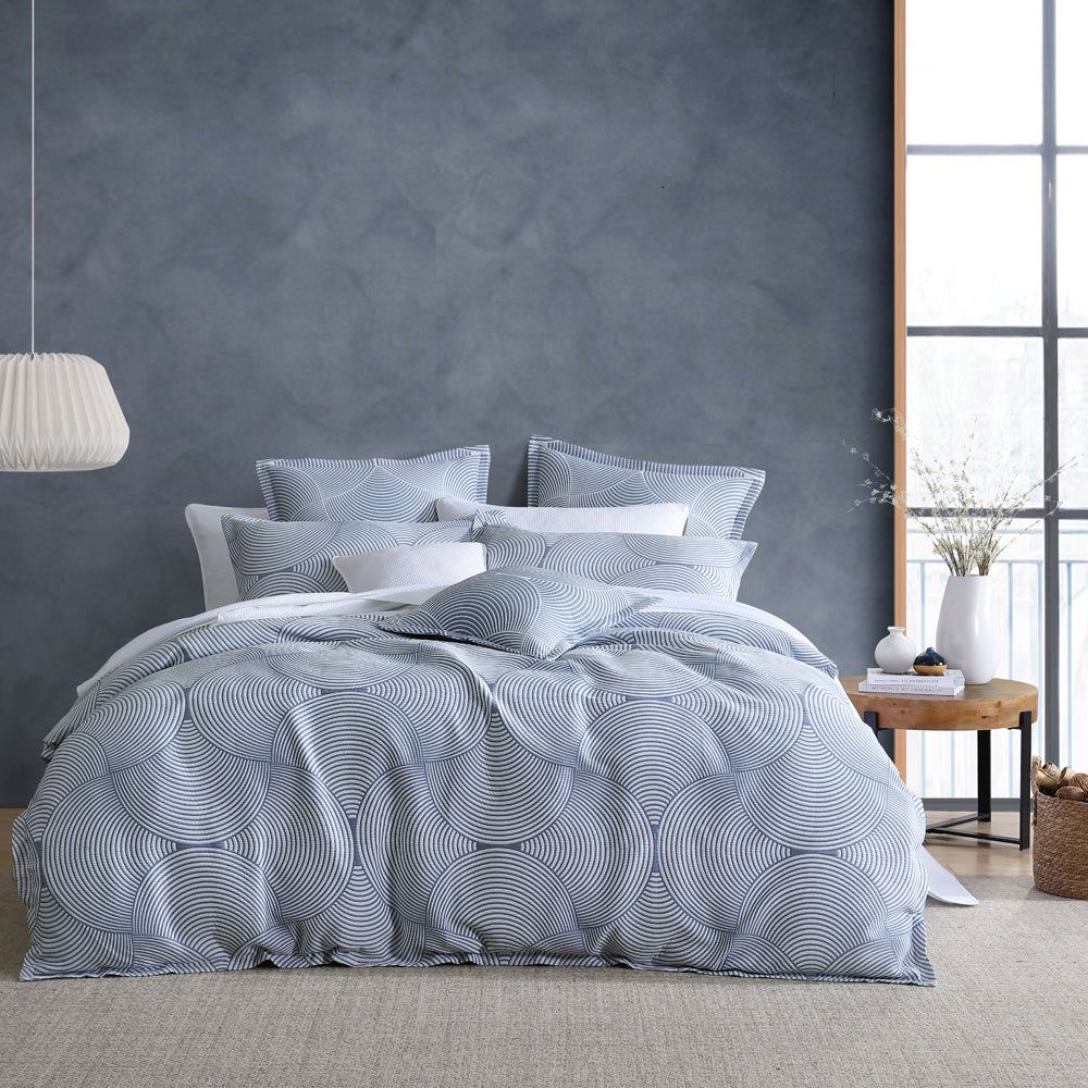 Arlo Slate Quilt Cover Set - King Size Bedding Set with Pillowcases | Soft & Breathable Cotton Blend for Comfortable Sleep | Perfect for Master Bedroom, Guest Room & Hotel Decor