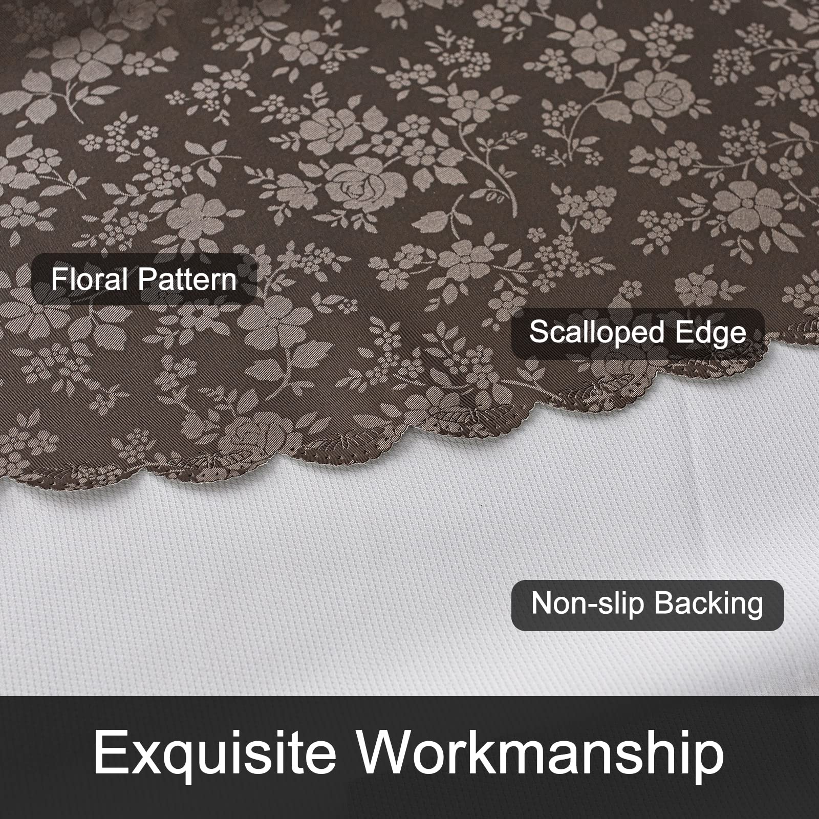 Smiry Round Table Cloth - Waterproof Heavy Duty Vinyl Table Cover, Wipeable & Washable 60