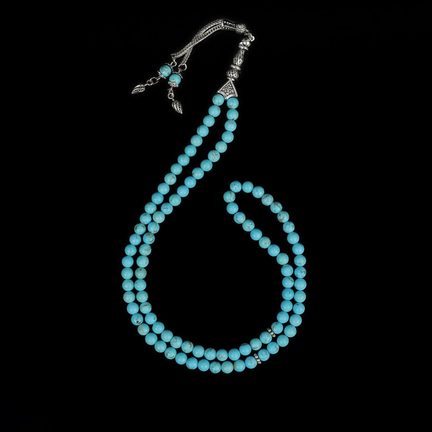 Premium Muslim Prayer Beads - Genuine Oriental Turquoise Natural Stone Tasbih | Perfect for Islamic Worship, Meditation & Spiritual Gifts