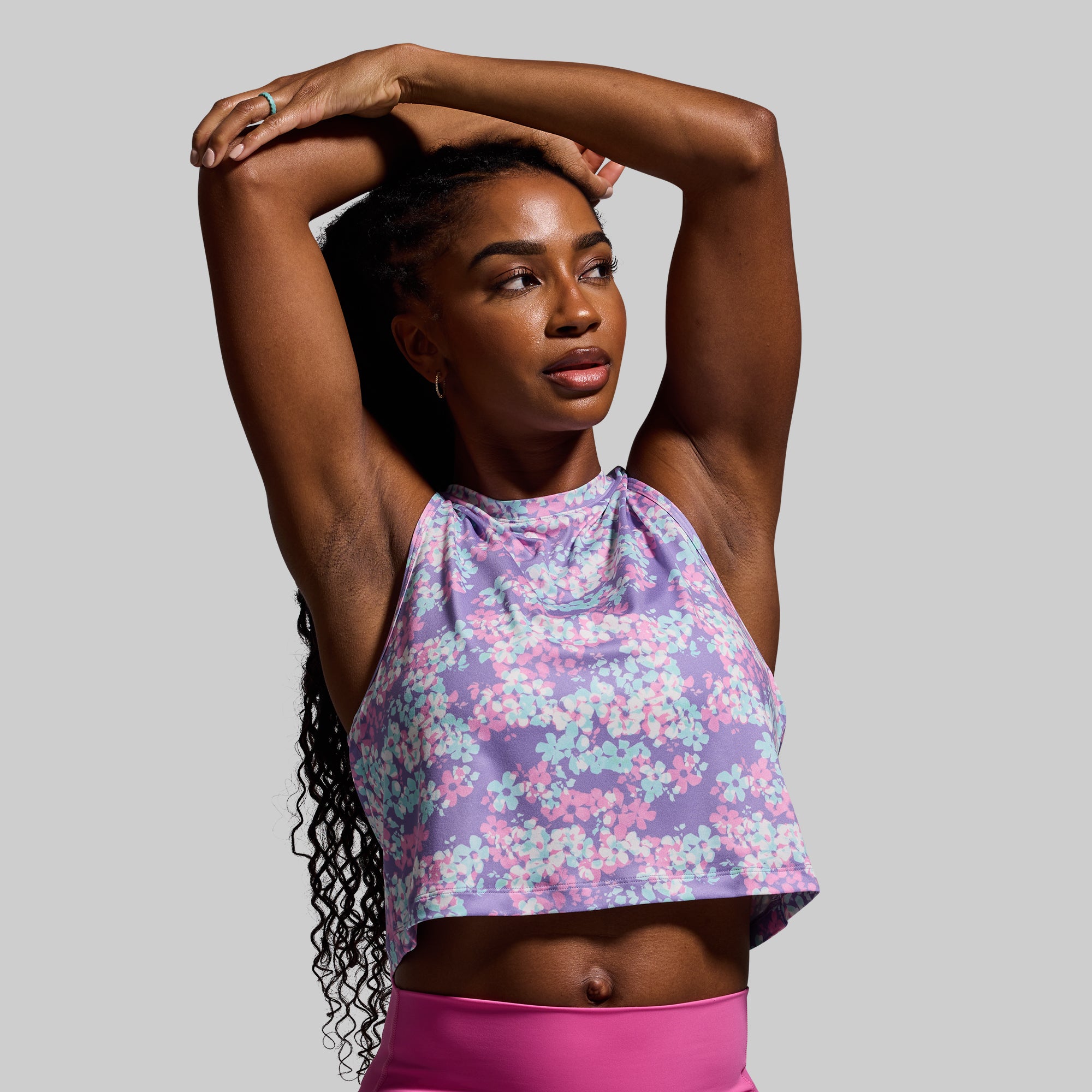 Subtle Flex Tank Top - Breezy Bloom Floral Print Women's Workout Shirt | Gym, Yoga & Casual Wear