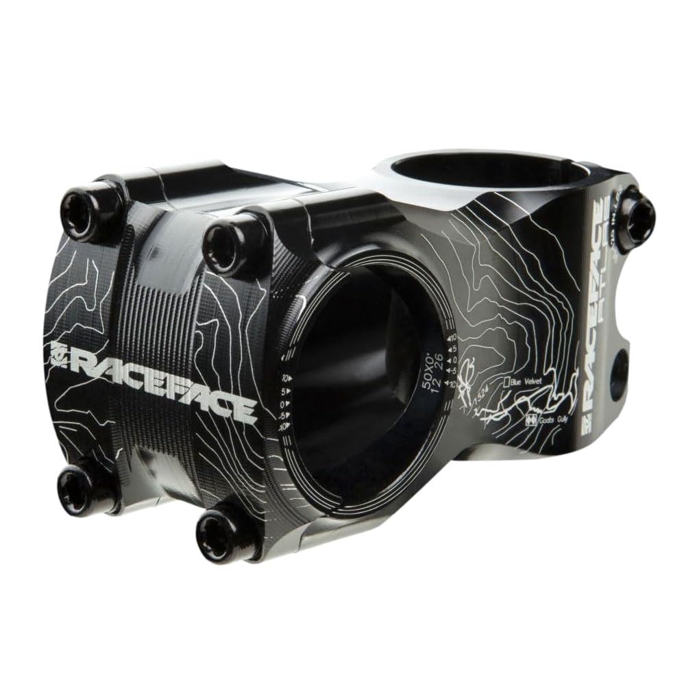 Race Face Atlas Mountain Bike Stem - 50x35mm Clamp, Black, 1 1/8-Inch - High-Performance MTB Stem for Trail & Enduro Riding
