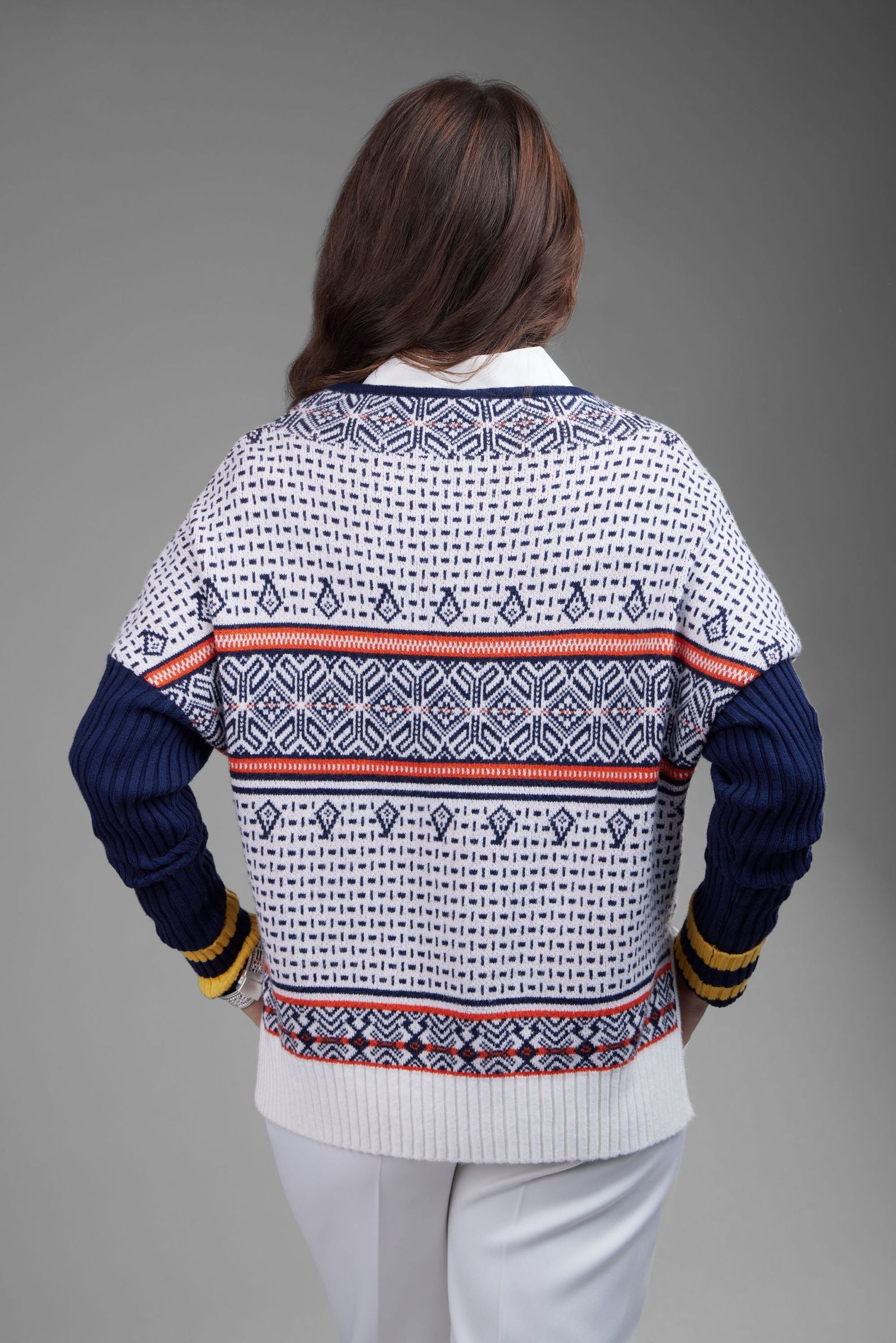 Nordic Knit Pullover Sweater for Women - Cozy Winter Cable Knit Sweater with Snowflake Pattern - Perfect for Christmas, Holiday & Casual Outfits