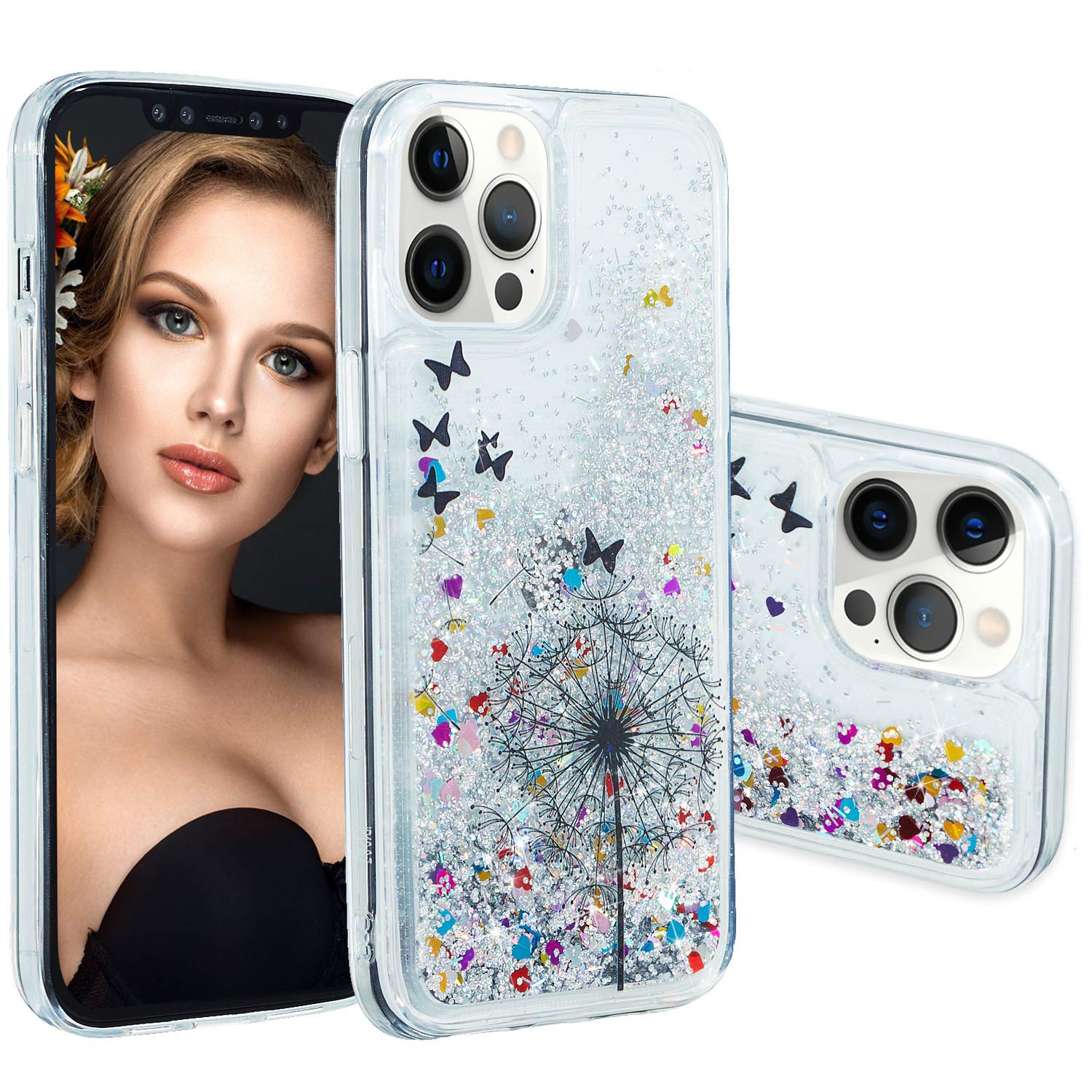 Premium Sparkling Liquid Floating Case for iPhone 13 Pro (6.1