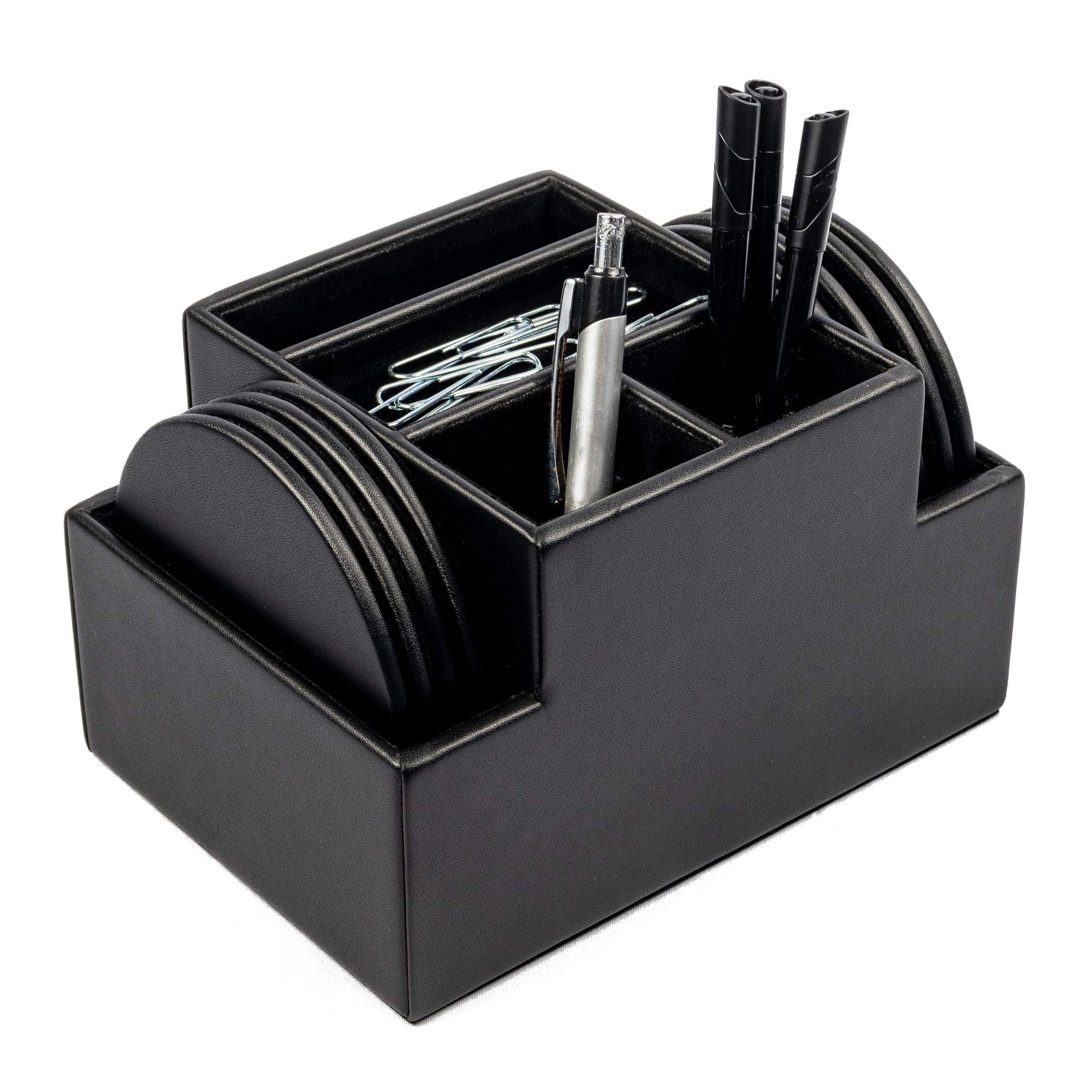 Dacasso Black Desktop Organizer - 6.8