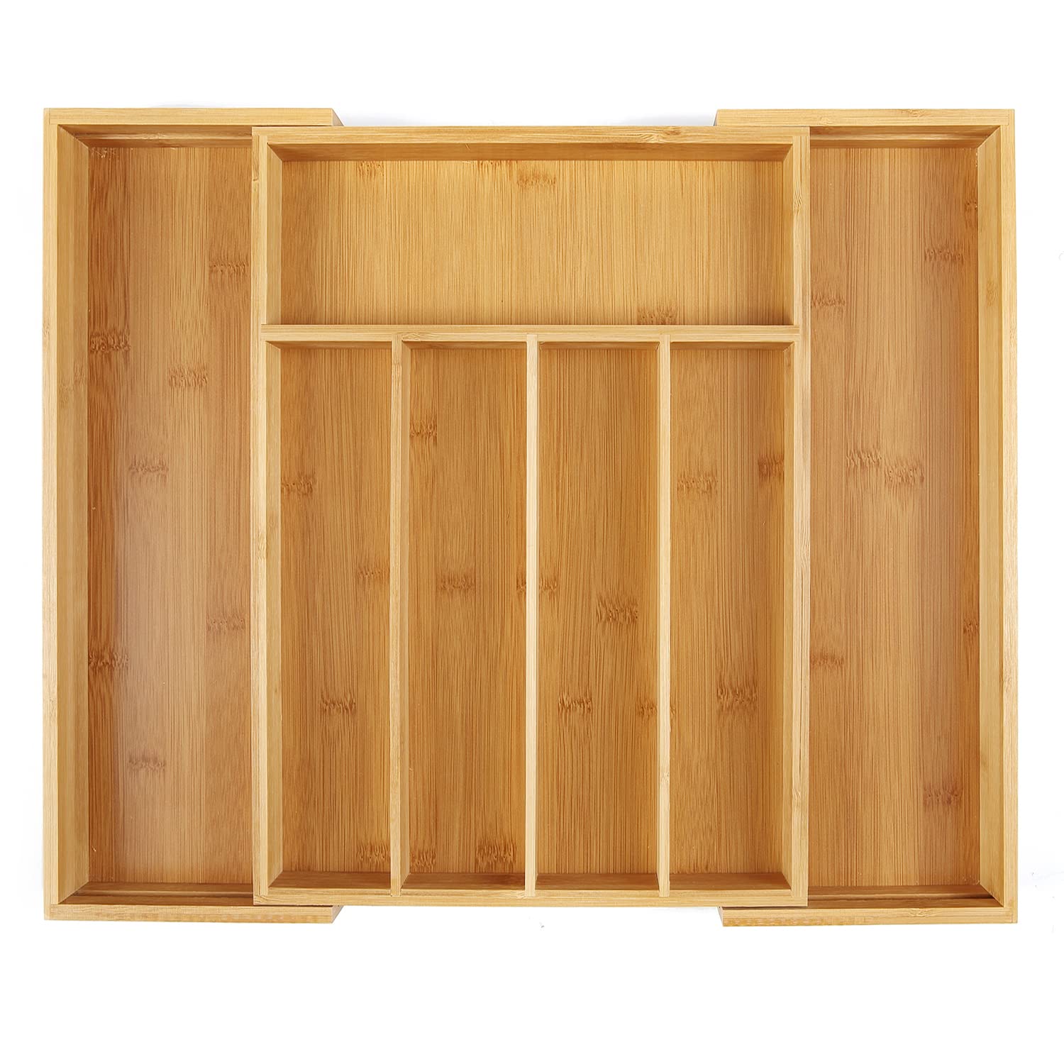 **Utoplike Bamboo Cutlery Tray & Silverware Organizer - Kitchen Drawer Divider for Knives, Utensils, Gadgets & Garage Tools - Office Supplies Storage Solution for Home & Office**    *(Perfect for organizing kitchen drawers, decluttering utensils, storing garage tools, or keeping office supplies neatly arranged.)*