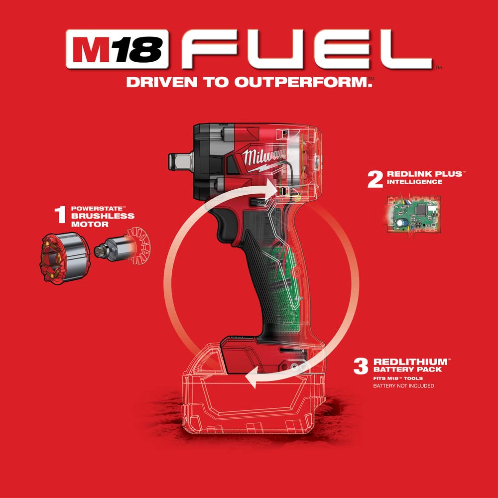 Milwaukee 2855-20 18V Brushless Cordless 1/2