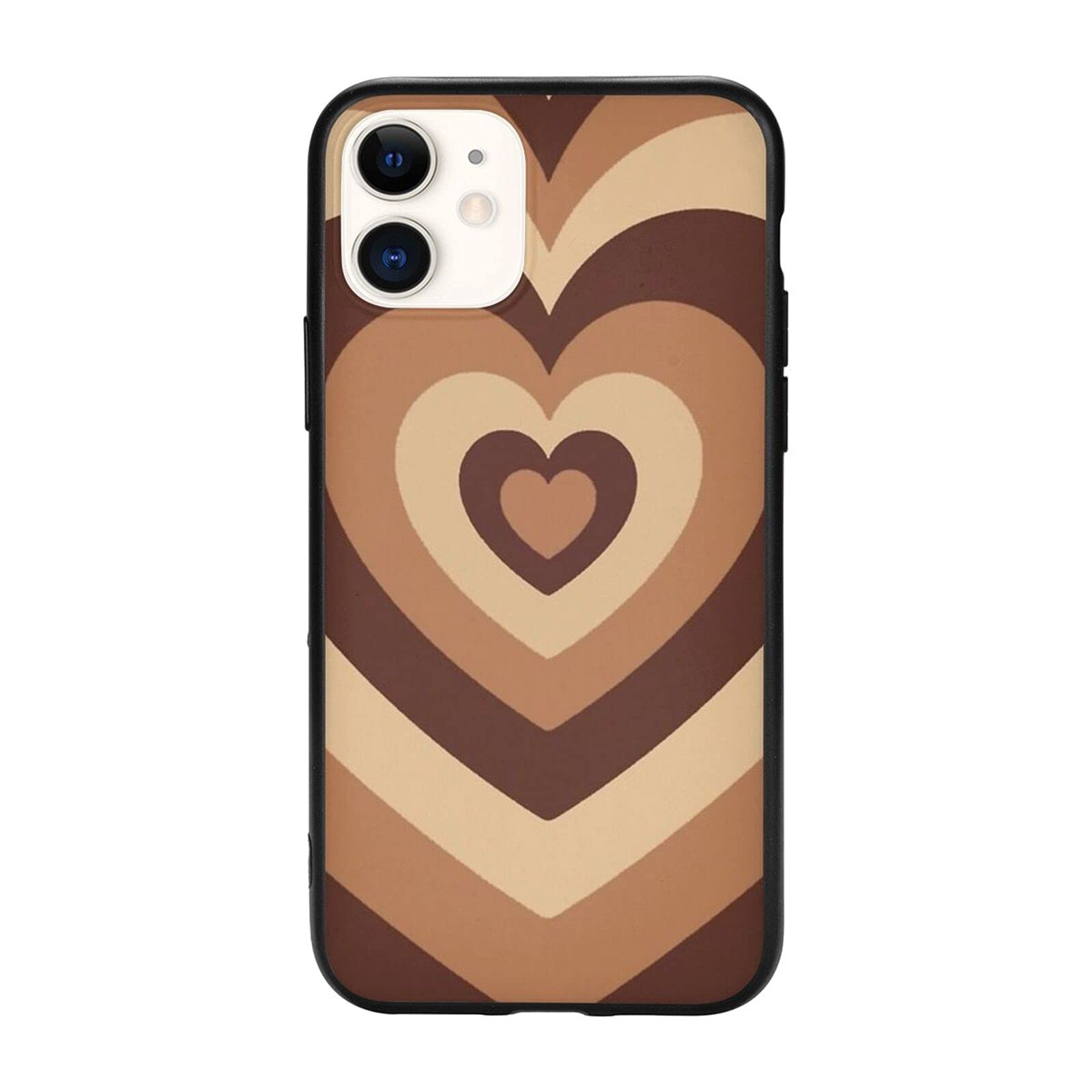 Colorful Latte Heart iPhone 11 Case - Aesthetic Soft TPU Phone Cover for Women & Girls - Perfect for Everyday Use, Travel & Gift Giving