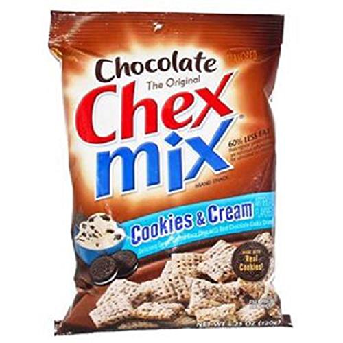 Chex Mix Muddy Buddies Cookies & Cream Snack - 7 Count (4.25 oz) - Sweet & Crunchy Party Snacks for Kids, Office Treats & Movie Night Munchies