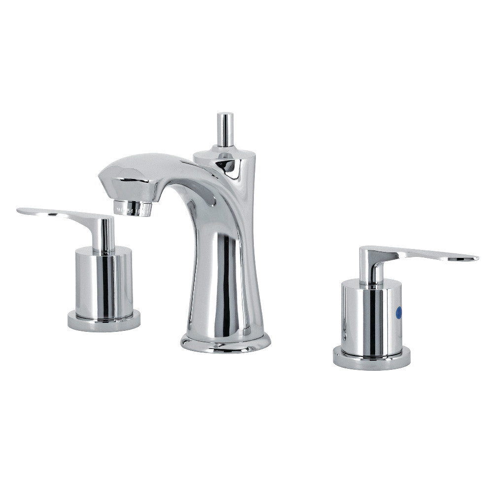 Kingston Brass KB7961SVL Two Handle 3 Hole Widespread Bathroom Faucet with Pop-Up Drain - Brushed Nickel Finish for Vanity Sink, Perfect for Modern Home & Hotel Bathroom Renovation