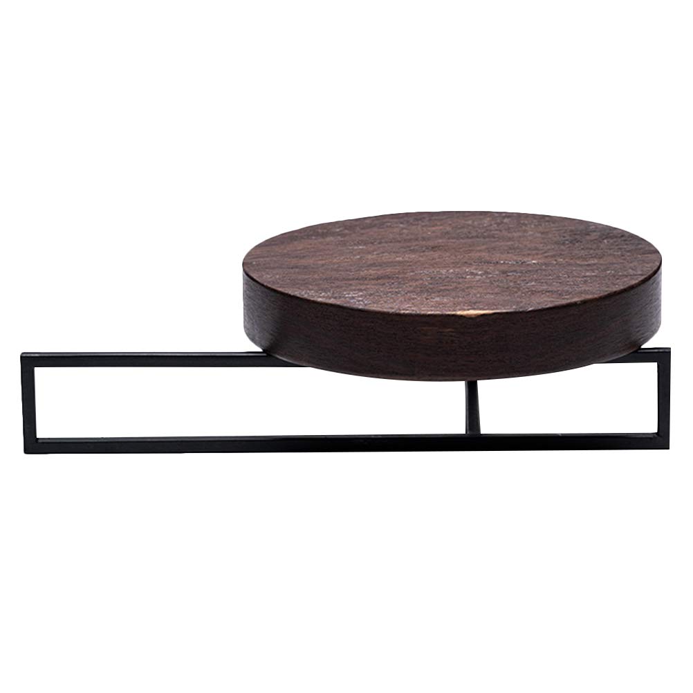 DOITOOL Round Tea Serving Tray - Teapot & Teacup Storage Tray with Drip Catcher, Wooden Tea Set Tray for Tea Ceremony, Afternoon Tea, and Home Decor