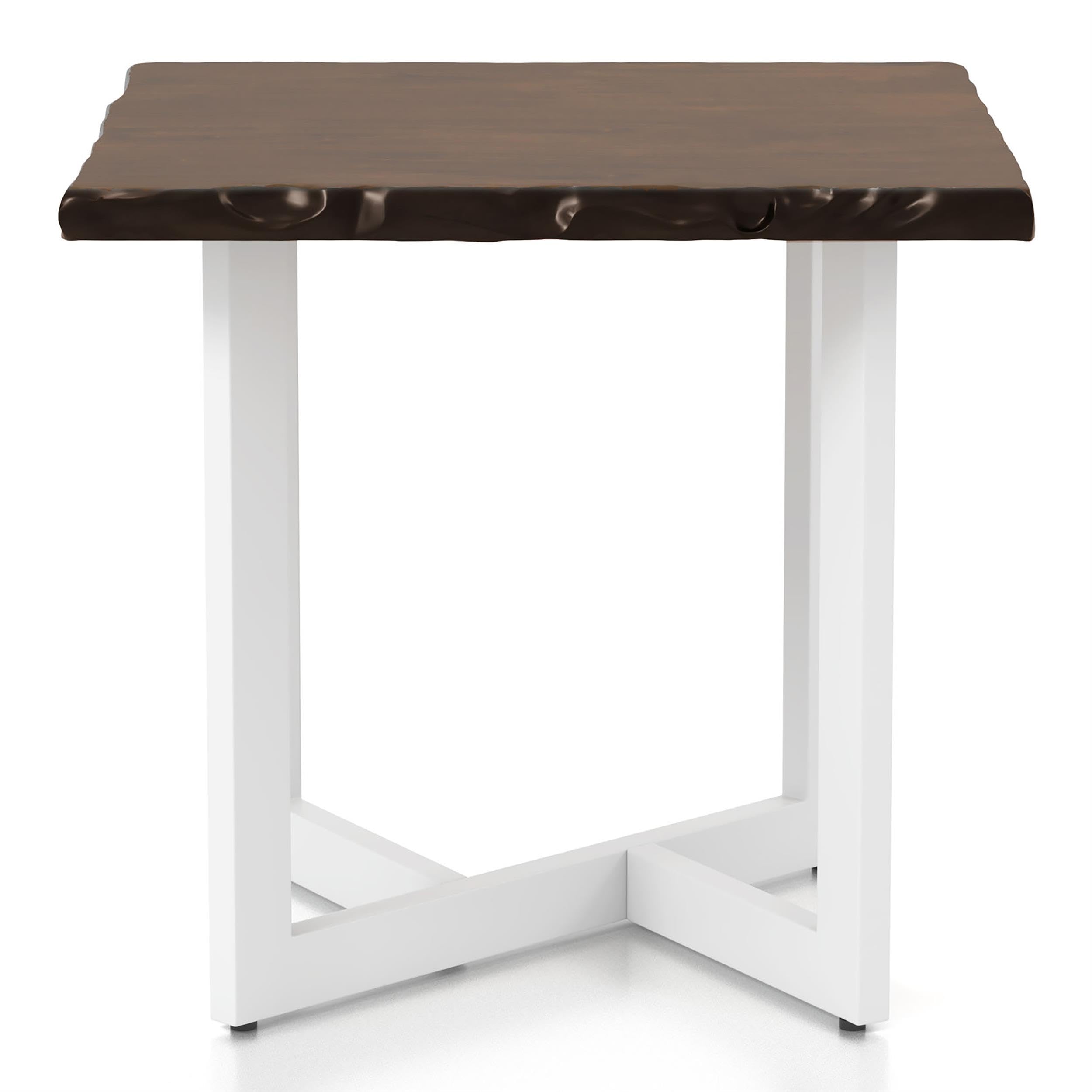 Furniture of America Krestian Contemporary Wood End Table - Oak & White Finish | Modern Side Table for Living Room, Bedroom & Office