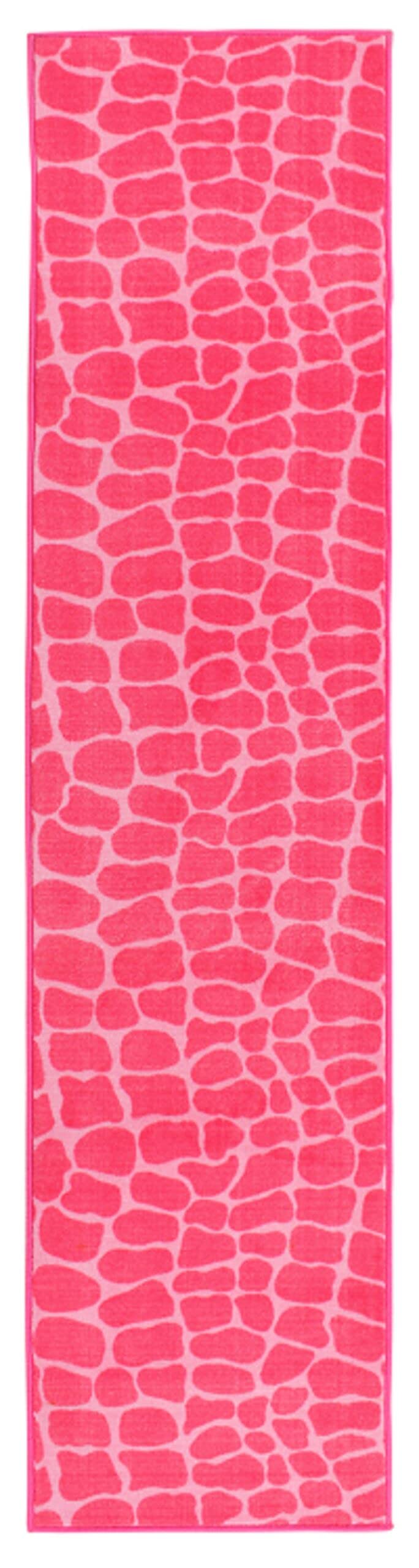 Crocodile Pink Animal Print Area Rug - 3' x 40' Soft Indoor Runner Rug for Living Room & Dining Room - Modern Home Decor Rug for Bedroom, Office, or Hallway