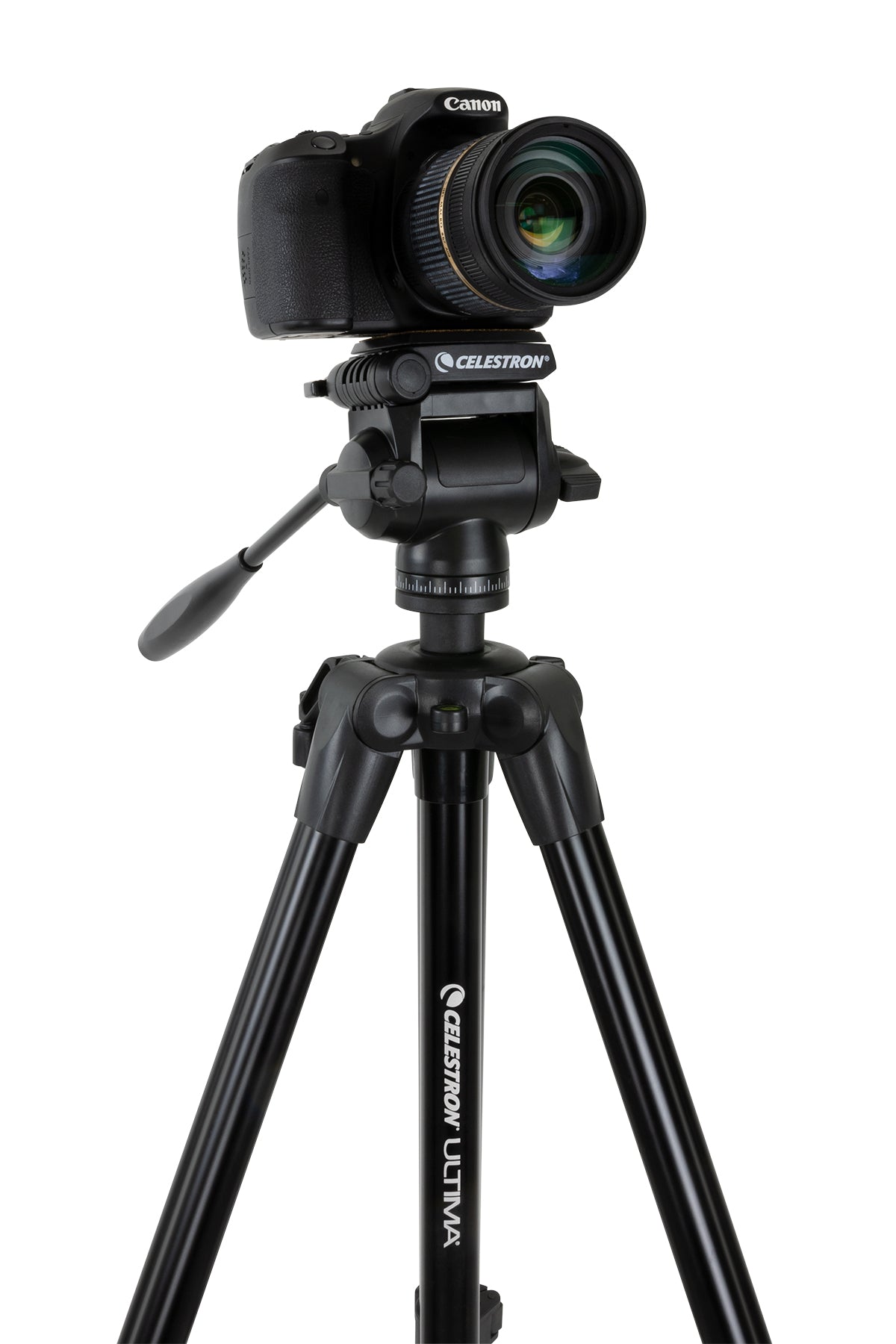 Ultima Pan Tilt Head Tripod - Professional 360° Rotating Camera Tripod Stand with Smooth Fluid Motion for DSLR, Video & Photography - Perfect for Vlogging, Live Streaming & Outdoor Shooting