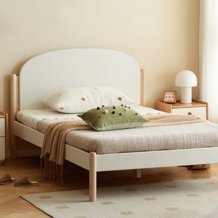Solid Wood Poplar Kids Bed for Boys & Girls - Durable & Safe Children's Bedroom Furniture for Toddler to Teen Years
