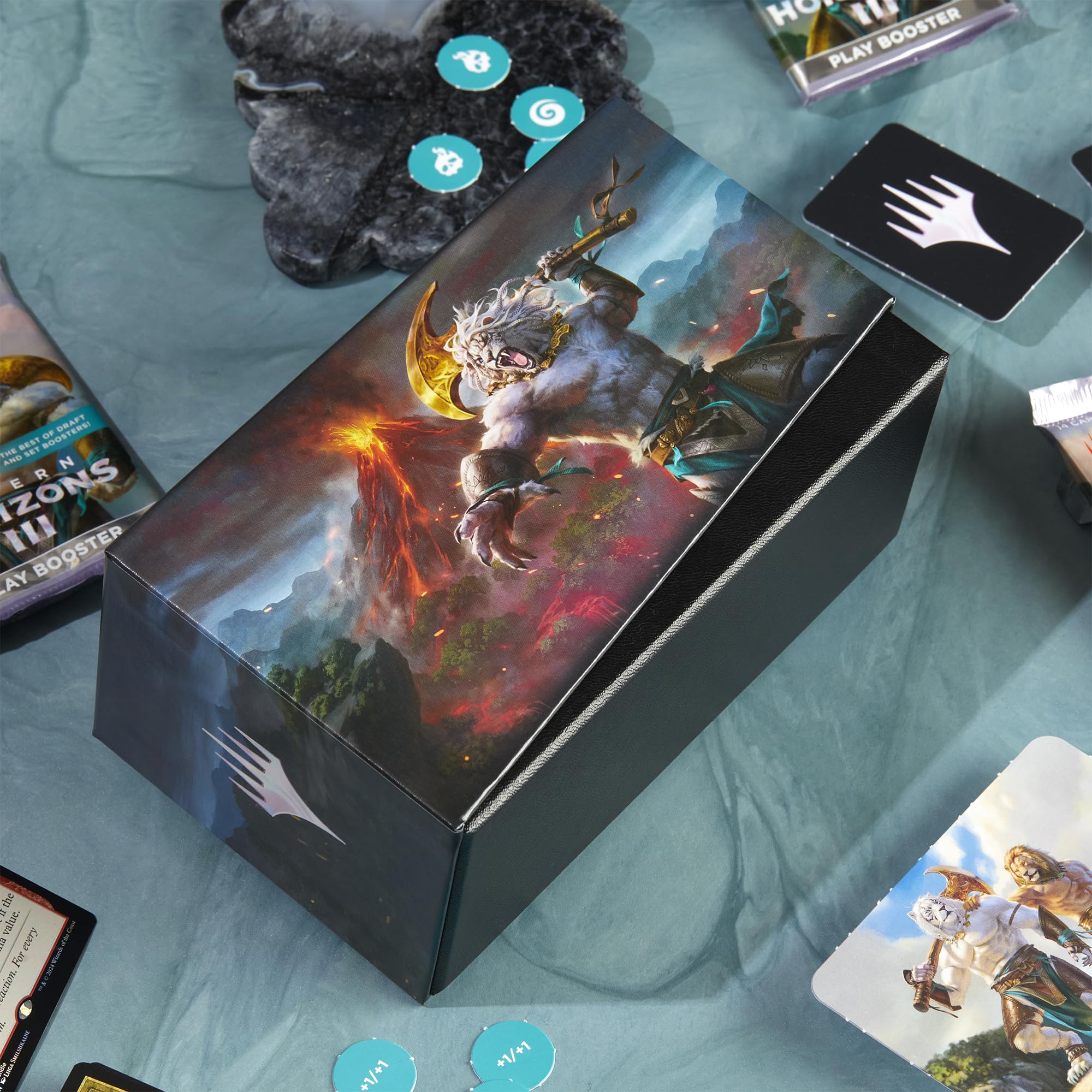 Magic: The Gathering Modern Horizons 3 Bundle - 9 Play Boosters, 30 Land Cards + Exclusive Accessories | Premium MTG Card Collection for Modern Format | Perfect for Tournaments, Casual Play & Collector's Display