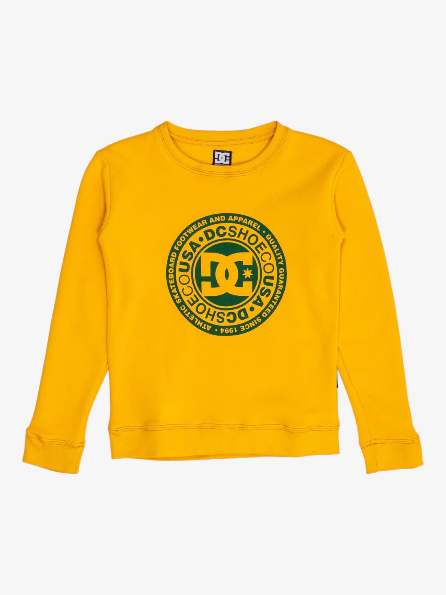 DC Circle Star Yellow Kids' Crewneck Sweatshirt - Soft & Comfortable Pullover for Boys & Girls - Perfect for School, Playdates & Casual Outings