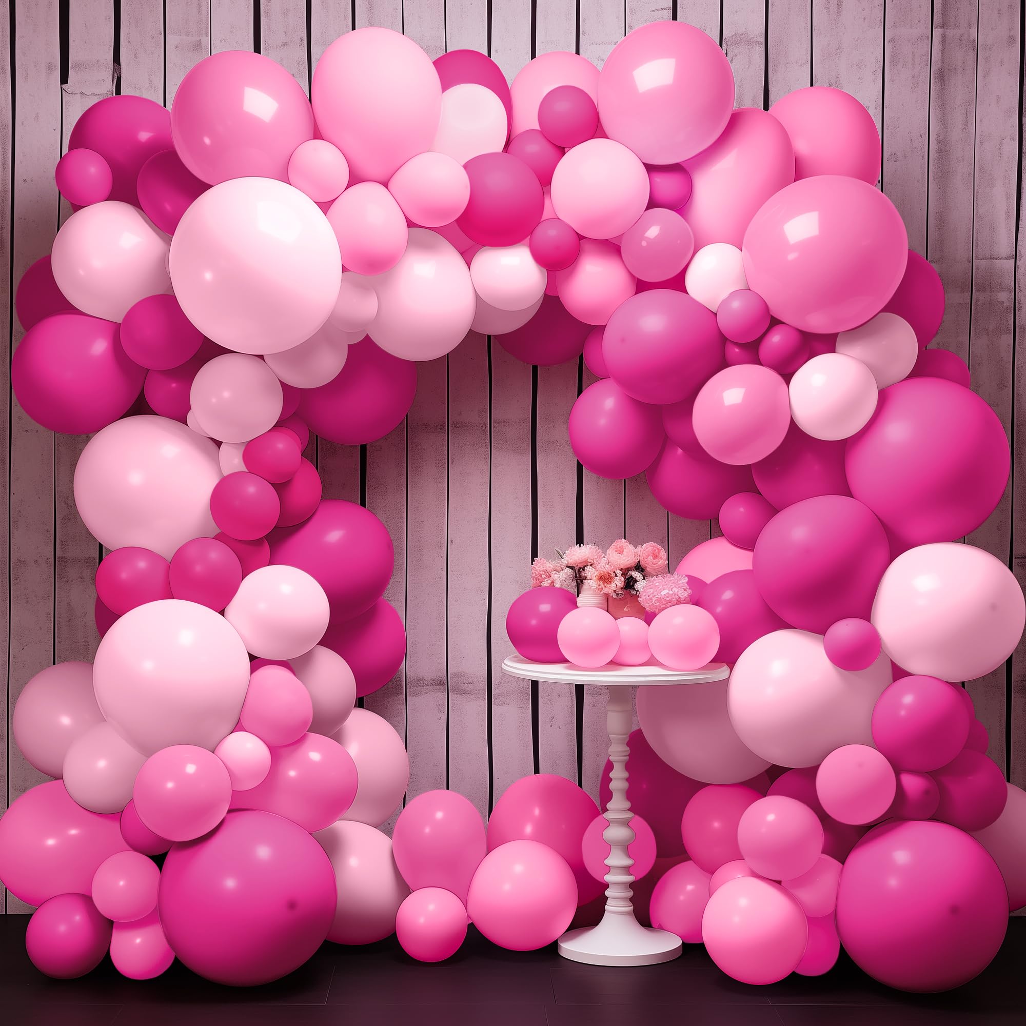 KatchOn Pink Balloons Arch Kit - 141 Pack for Birthday, Valentine's Day & Galentine's Party Decorations | Perfect for Baby Showers, Bridal Showers & Pink Themed Events