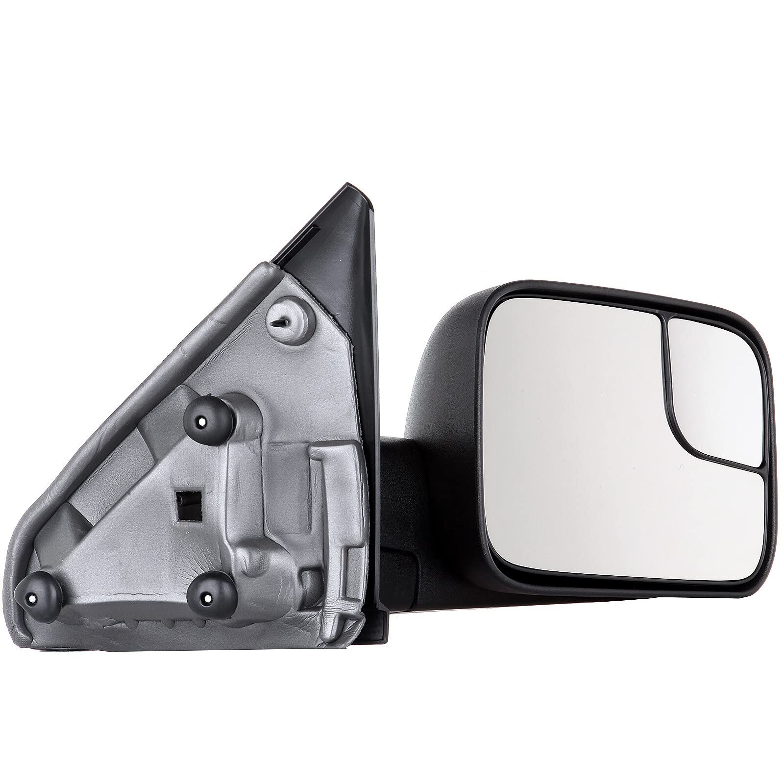 ECCPP Manual Towing Mirrors for Dodge Ram 1500 2002-2008 & Ram 2500/3500 2003-2009 - Black Left & Right Side Mirrors (No Heat, No Turn Signal) - Perfect for Towing Trailers, Boats & Campers