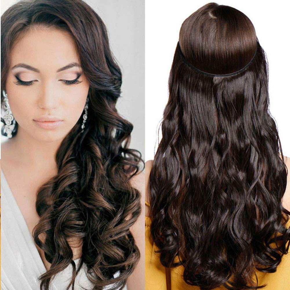 RemeeHi 22 Inch Human Hair Curly Clip-In Extensions 120g 18/613 Blonde - Invisible Wire Hair Pieces for Women, Natural Look for Daily Wear & Special Occasions
