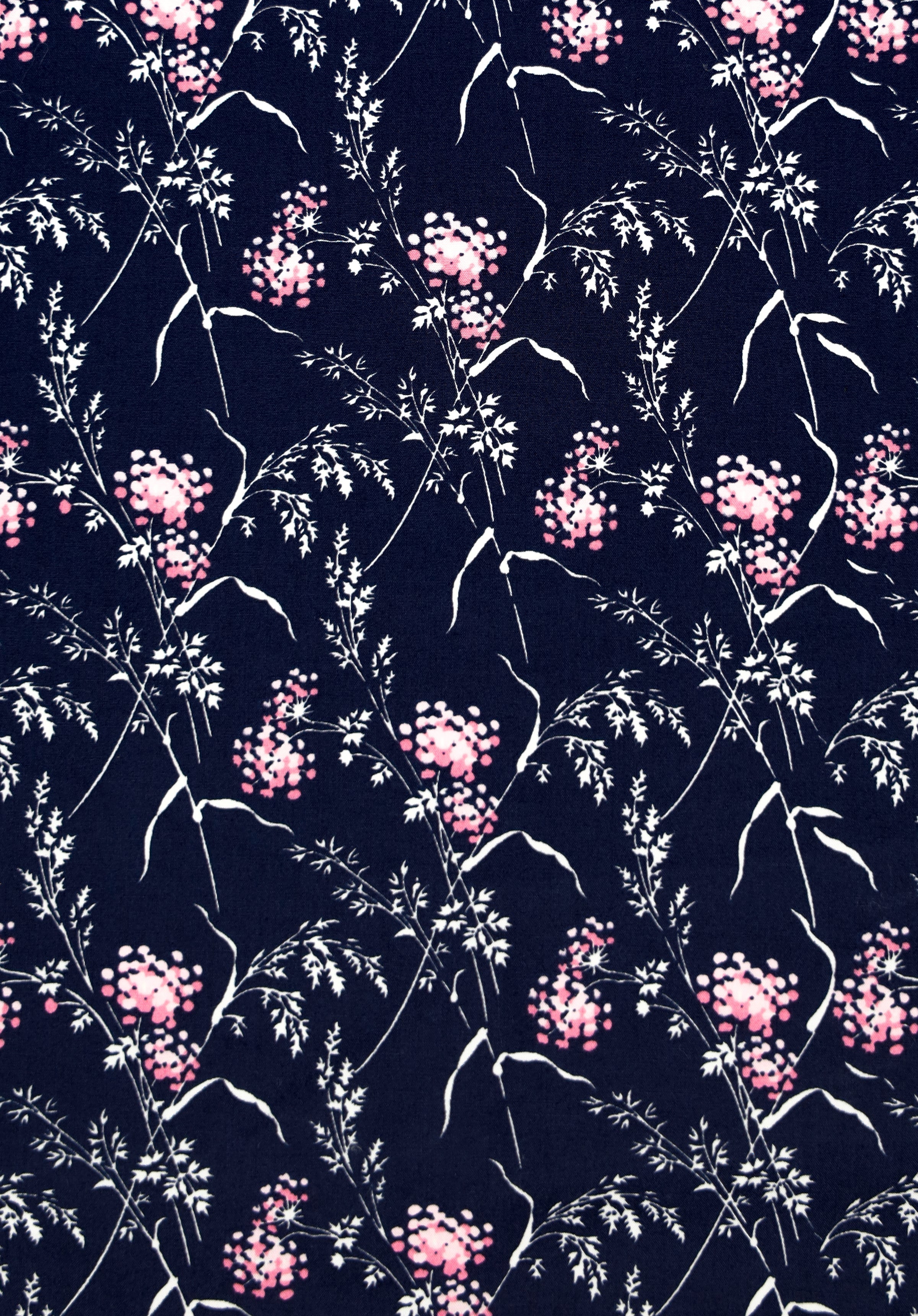 Women's Floral Pajama Set - Soft Cotton Sleepwear in Pink Berry & Navy Print | Cozy Loungewear for Relaxing at Home, Sleepovers & Spa Nights