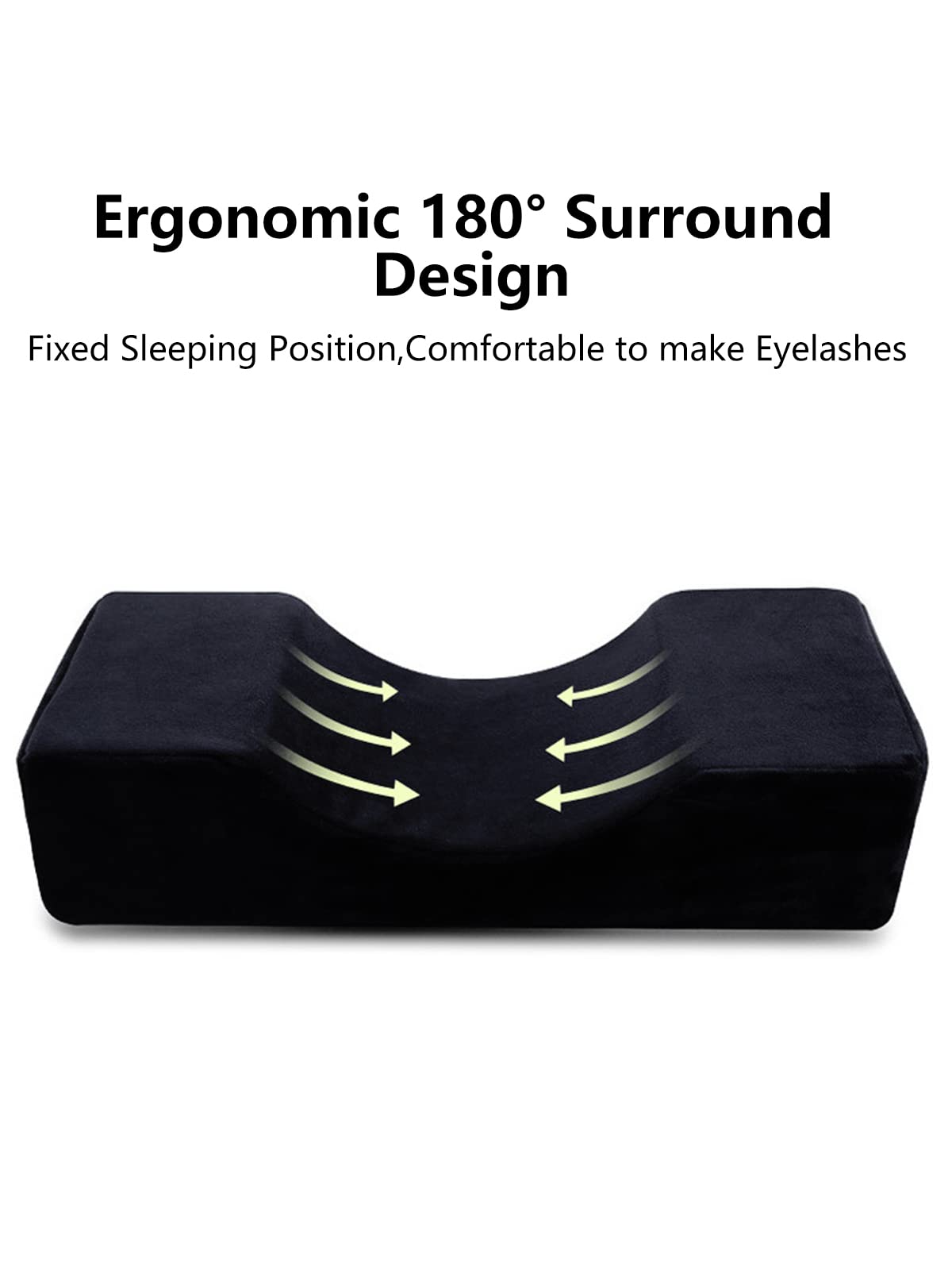 Deciniee U-Shaped Eyelash Extension Pillow - Memory Foam Lash Pillow for Extensions, Grafting & Home Beauty Salon - Perfect for Professional & DIY Eyelash Applications