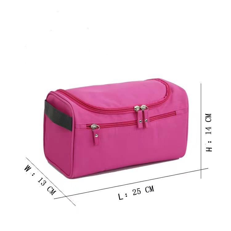Premium Canvas & Leather Travel Toiletry Bag for Men & Women - Waterproof Shaving Dopp Kit with Multiple Pockets, Pink Cosmetic Organizer - Perfect for Camping, Gym, Business Trips & Vacation Essentials