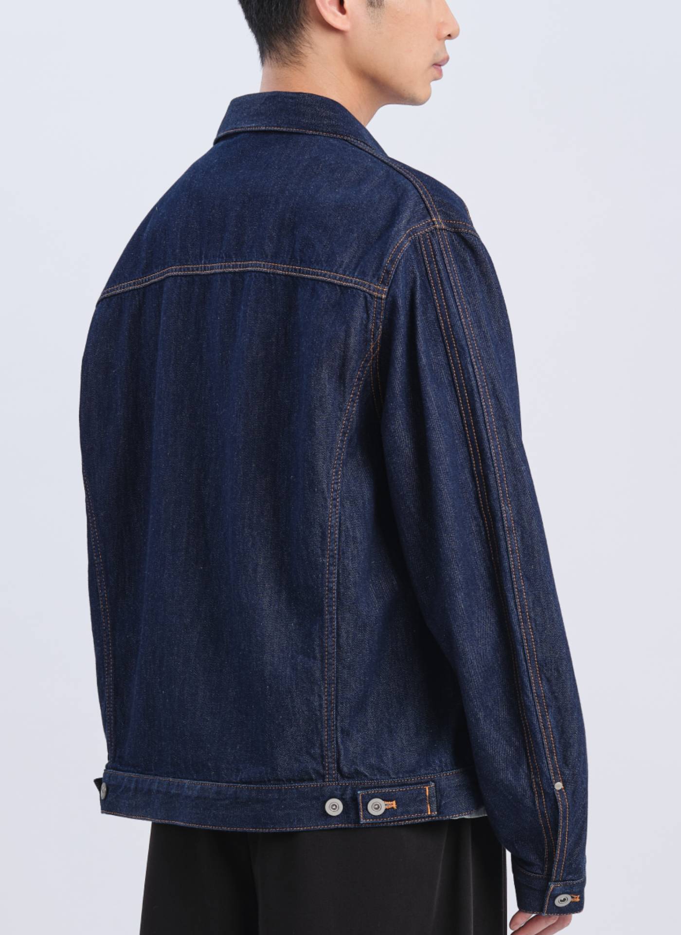 Indigo Cotton Linen Denim Jacket for Women - Vintage Washed Denim Coat with Button Front - Casual Outerwear for Spring, Fall & Travel