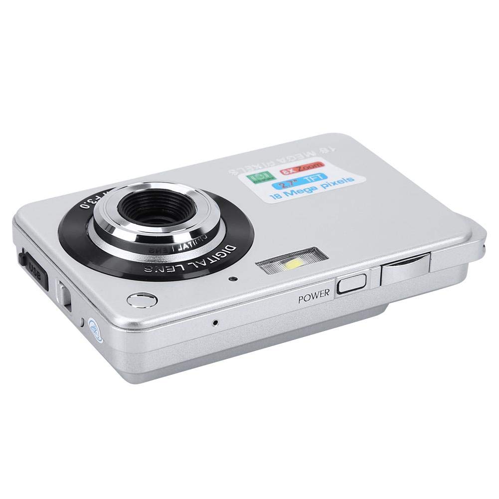 Kids Digital Camera for Girls Age 3-10 | 1080P HD Video Camera with 2.0 Inch TFT Screen | Supports 32GB TF Card | Perfect Birthday Gift & Travel Companion (Silver)
