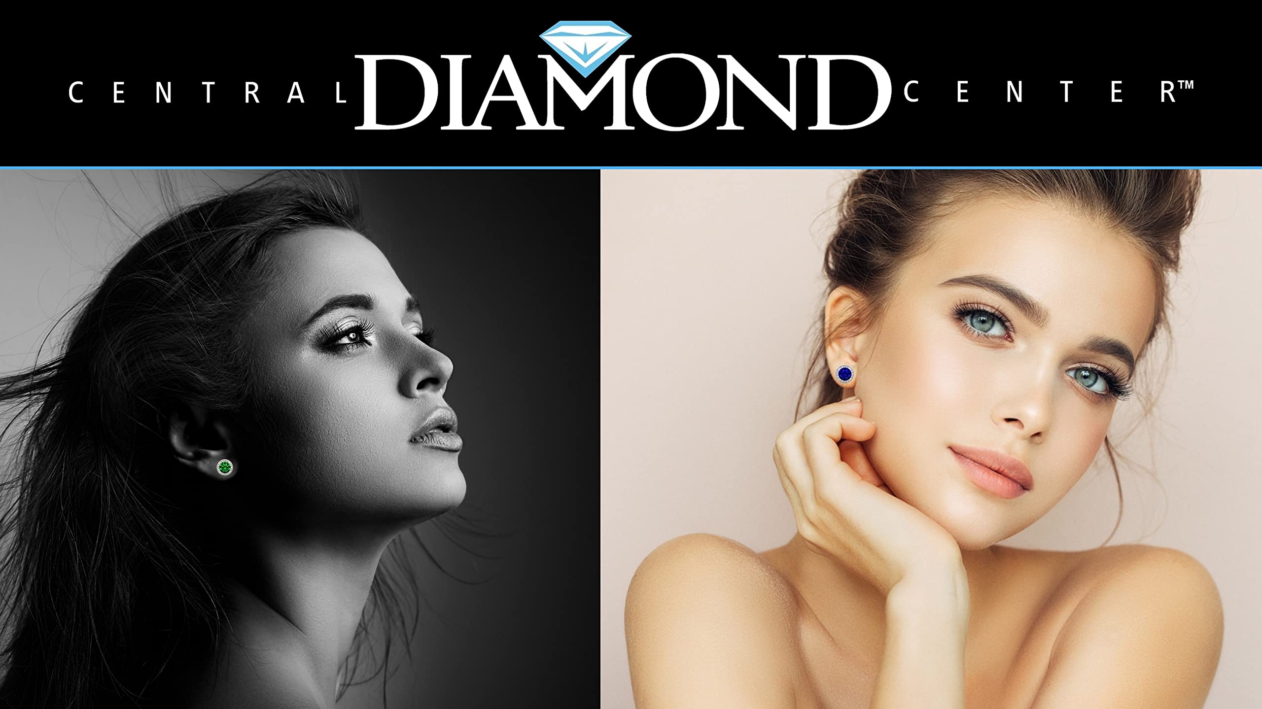 Central Diamond Round Halo Earrings & Necklace Set - 6.5mm Simulated Birthstones in 925 Sterling Silver, Hypoallergenic Jewelry for Women - Perfect for Birthdays, Anniversaries & Special Occasions