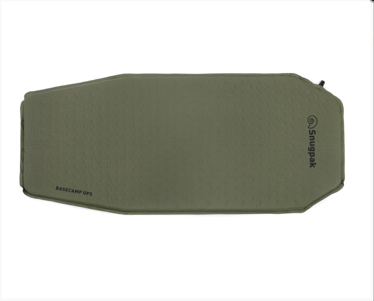 Snugpak Basecamp Ops Self Inflating Midi Air Sleeping Mat with Non-Slip Bottom - Olive Green - Perfect for Camping, Hiking & Outdoor Adventures