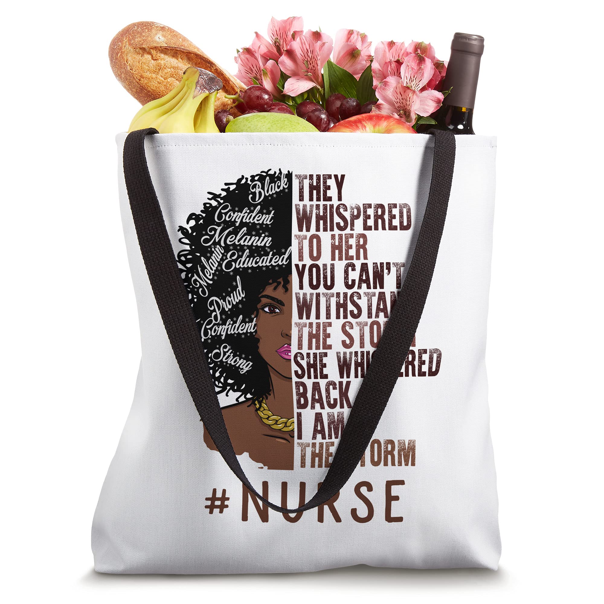 African American Women's Nurse Tote Bag - 'I Am The Storm' Motivational Medical Work Bag for Healthcare Professionals - Perfect for Hospitals, Clinics & Nursing School