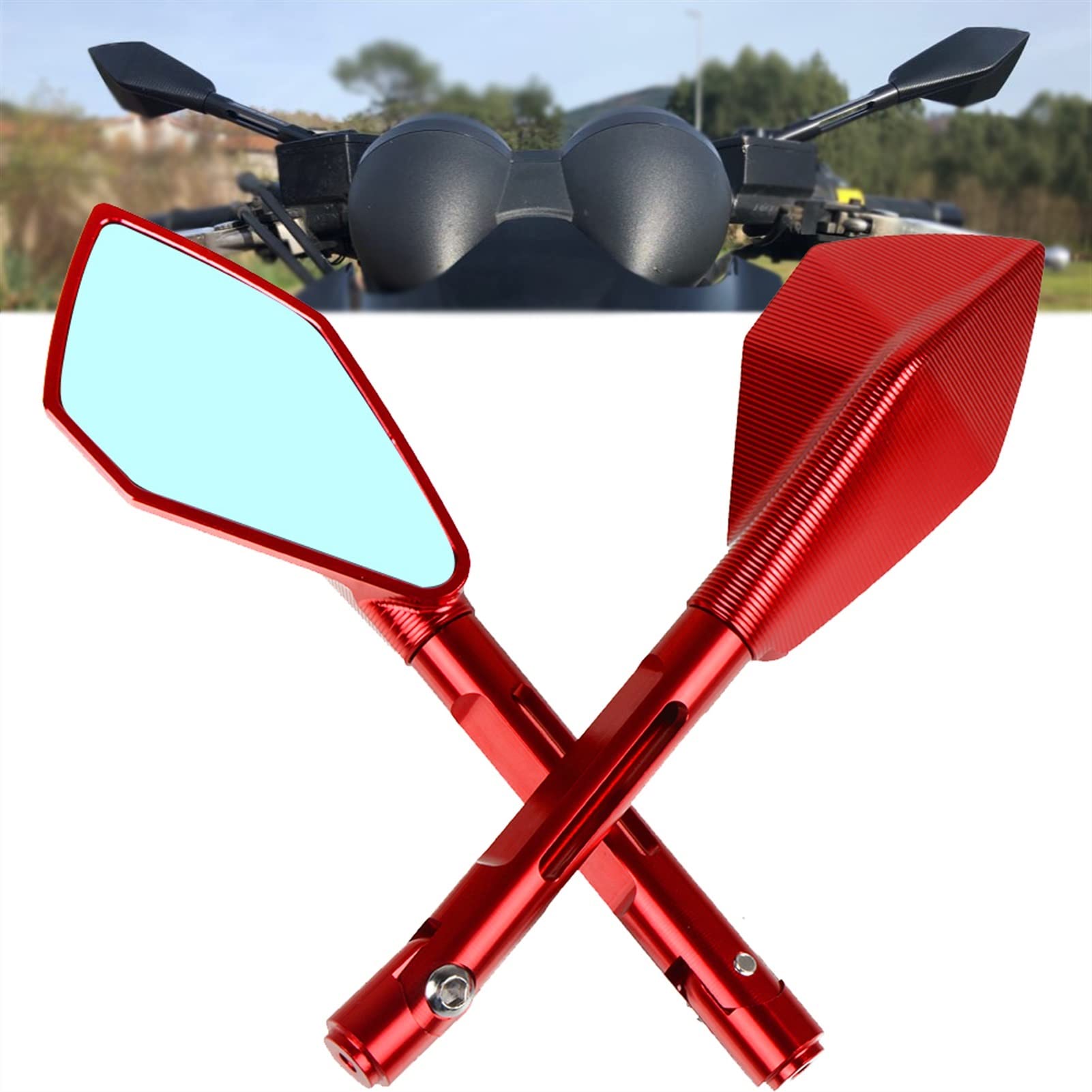 Yamaha TMAX 500 XP 500 T-MAX 500 Motorcycle Side Mirrors - Gold Rearview Mirrors for 2008-2011 Models | Durable Bike Accessories for Safe Riding & City Commuting