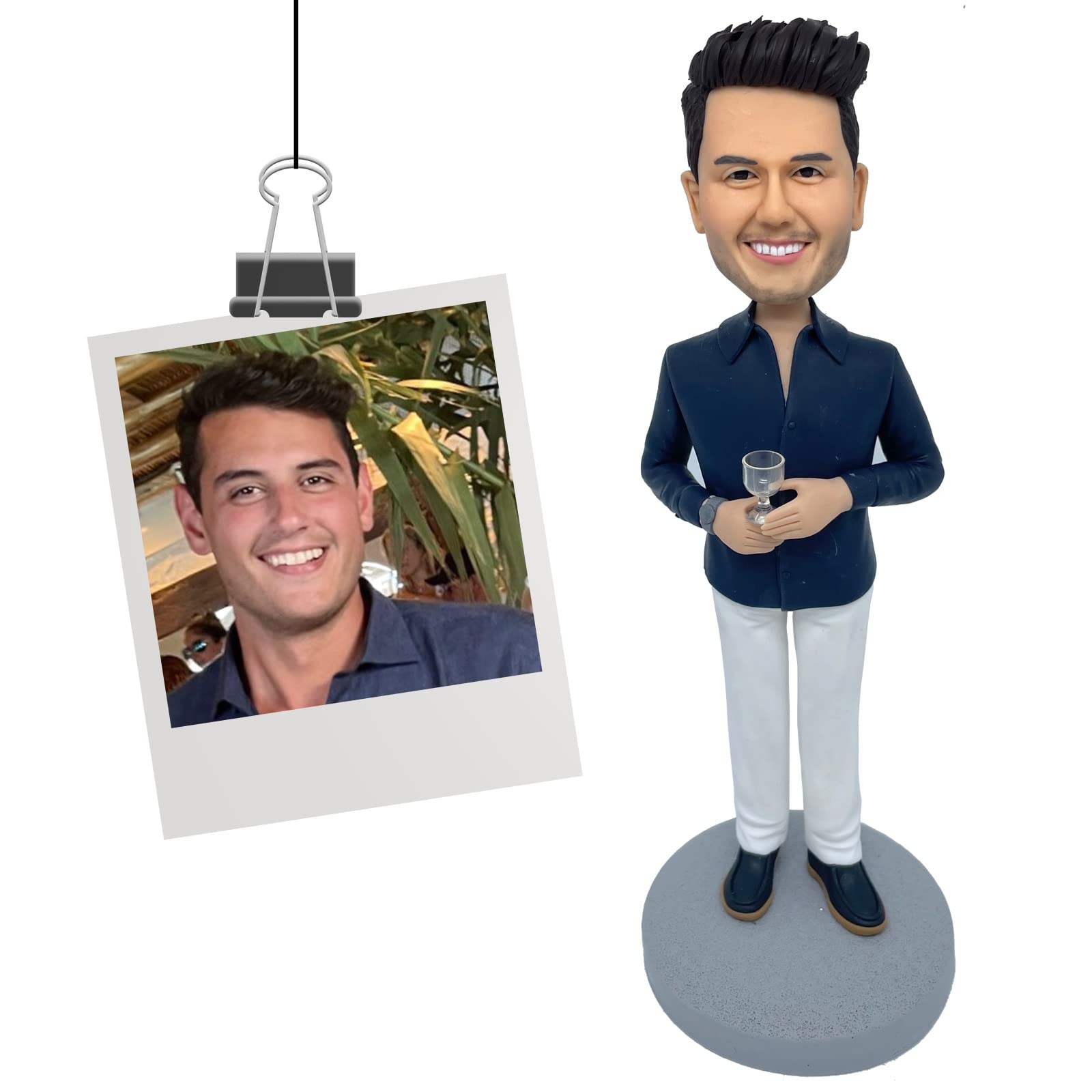 Custom Bobblehead Figurine - Personalized Anniversary Gift for Him - Unique Couple Photo Sculpture - Perfect for Wedding, Birthday & Romantic Surprise Gifts