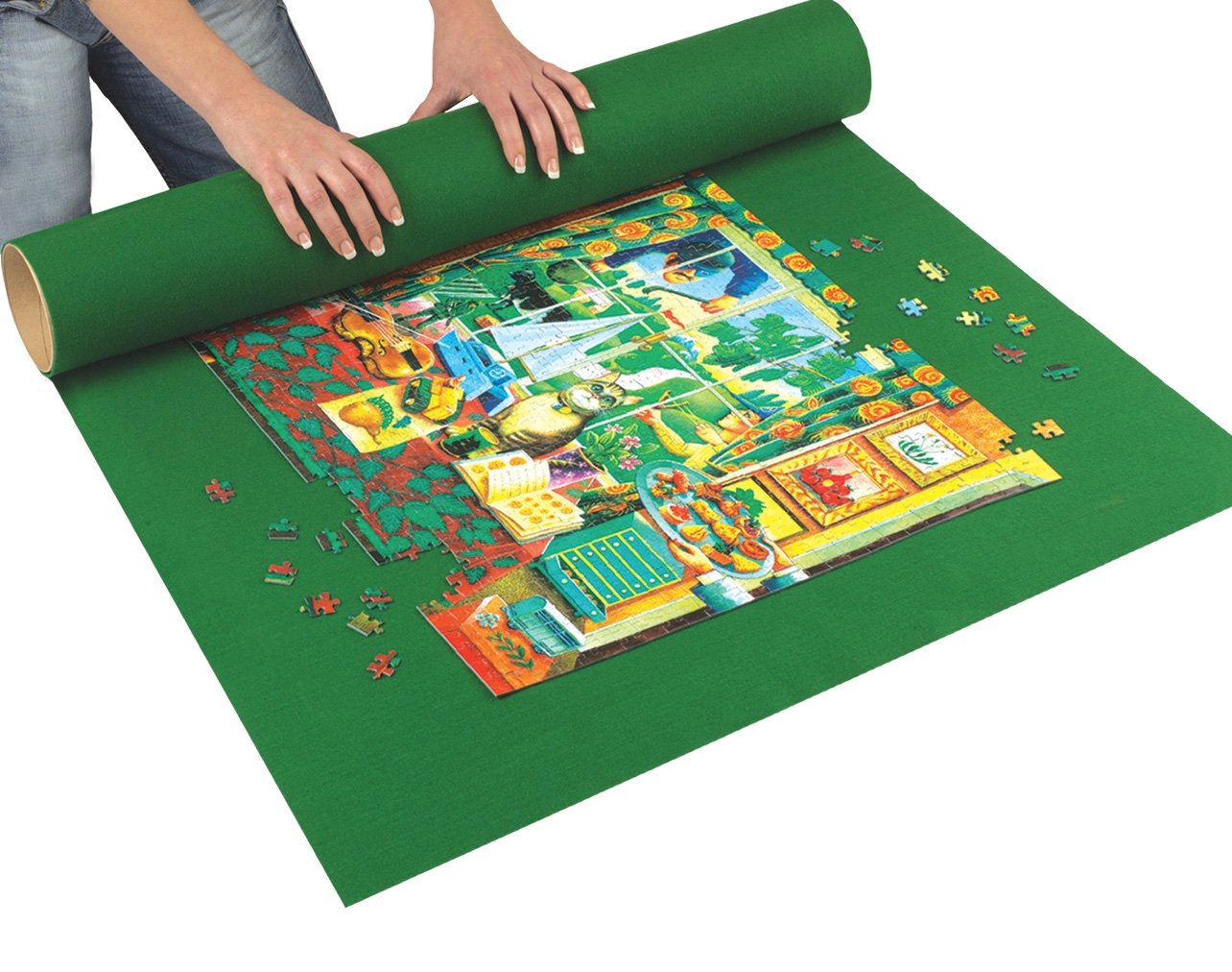 Paul Lamond Games Jigsaw Roll - 1000 Piece Puzzle Roll Mat for Adults & Kids - Portable Puzzle Storage & Workspace Solution - Perfect for Travel, Home & Classroom Use