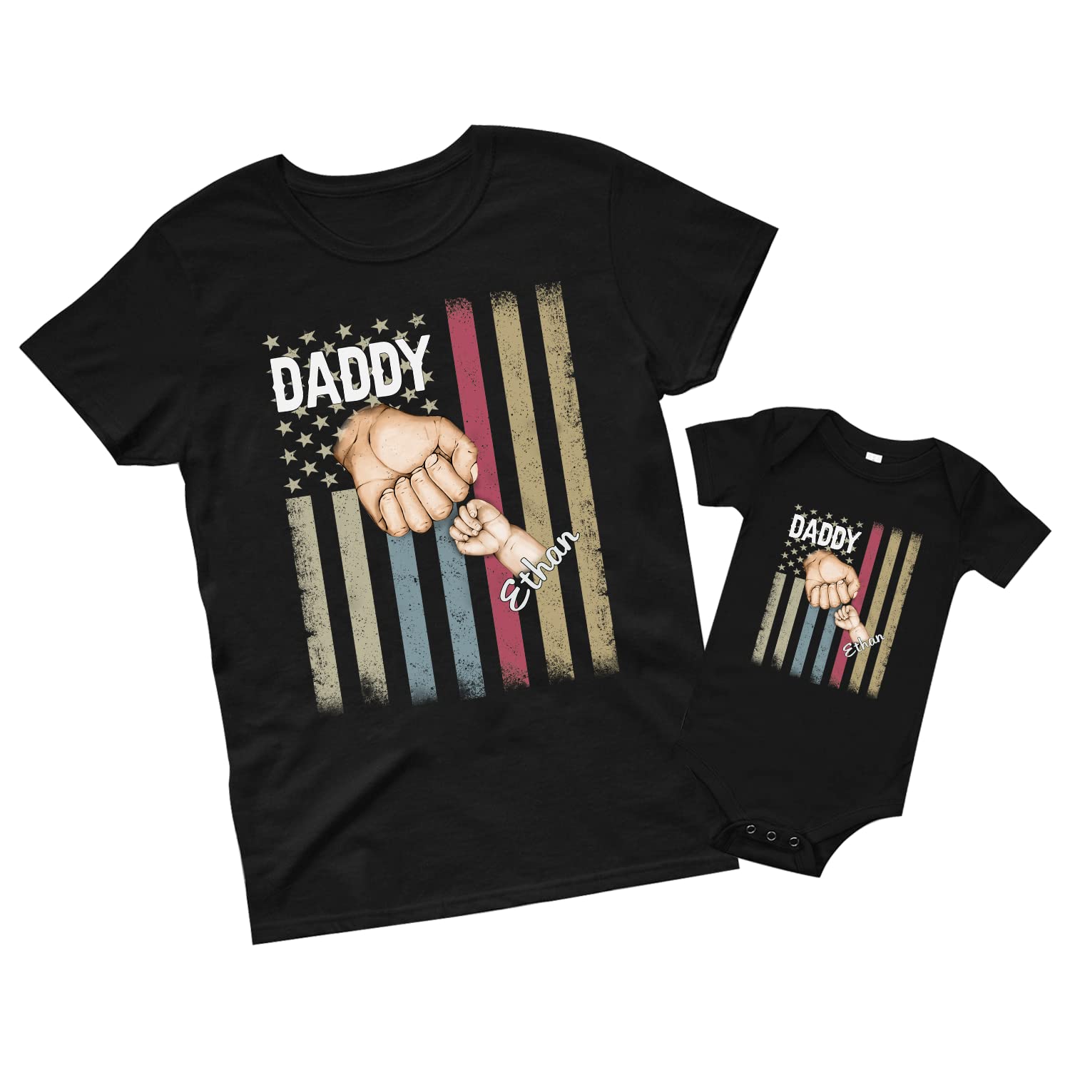 Custom Father's Day Matching Shirts - Dad & Baby Outfits for First-Time Dads