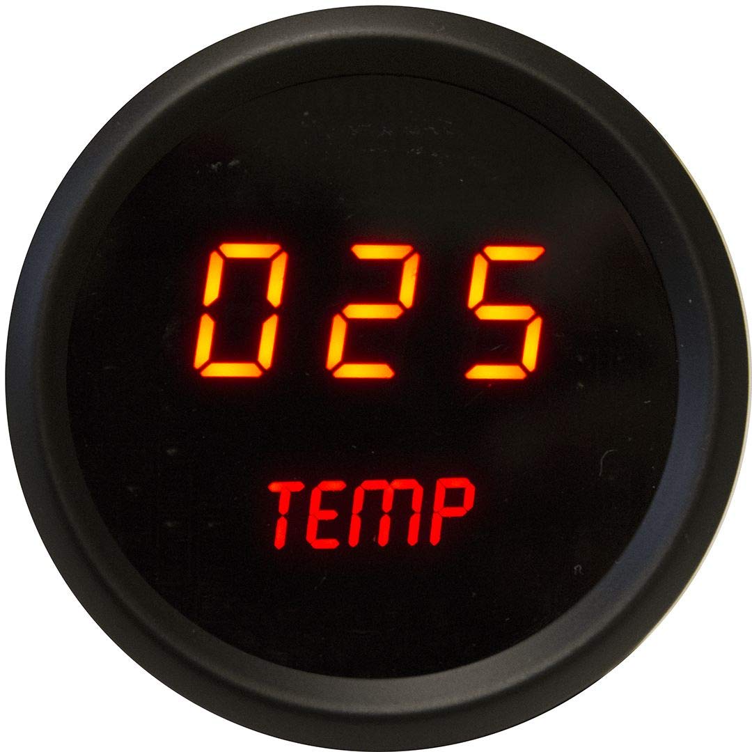 Red LED Digital Oil Temperature Gauge - Accurate Engine Oil Temp Monitor for Cars, Trucks & Motorcycles | Perfect for Racing, Off-Road & Performance Vehicles