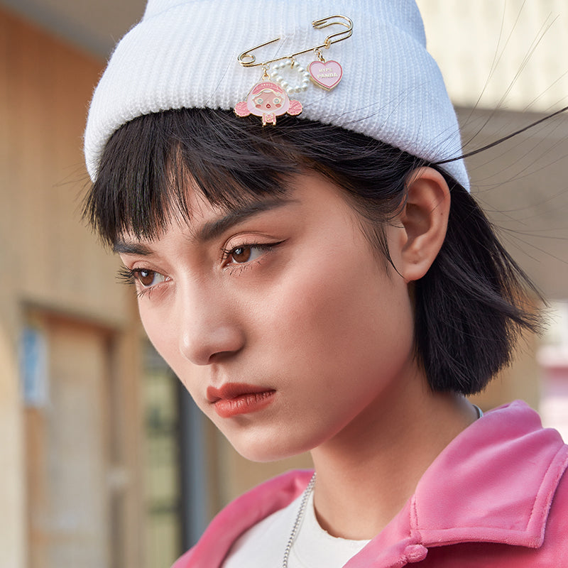 POP MART SKULLPANDA Hypepanda Series Safety Pin Badge Blind Box - Collectible Anime Character Pins for Backpacks, Jackets & Gifts - Kawaii Cute Mystery Box for Fans & Cosplay Accessories