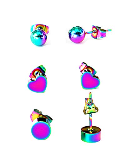 rainbow earrings sets